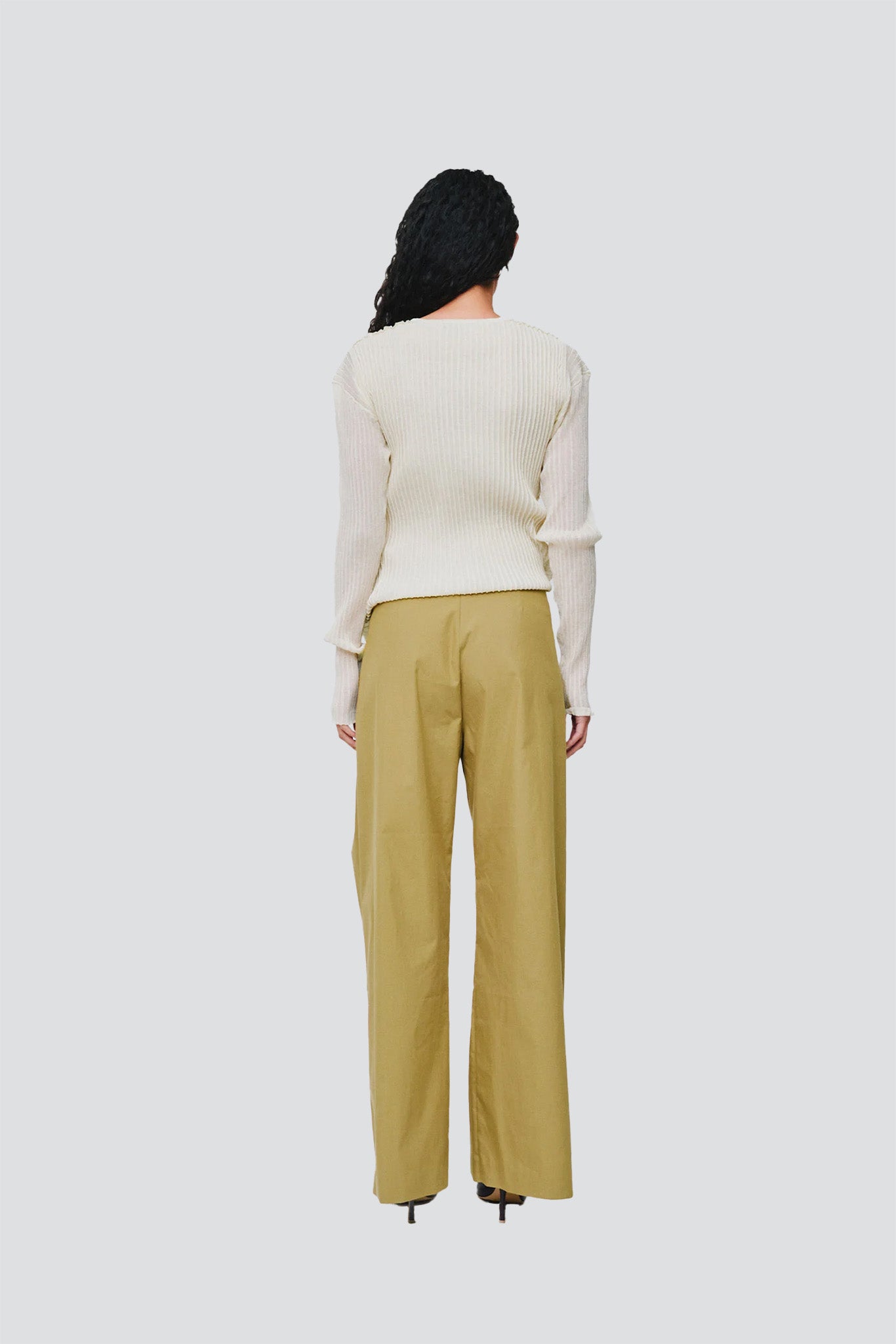 Ivory Double Up Rib Cardigan