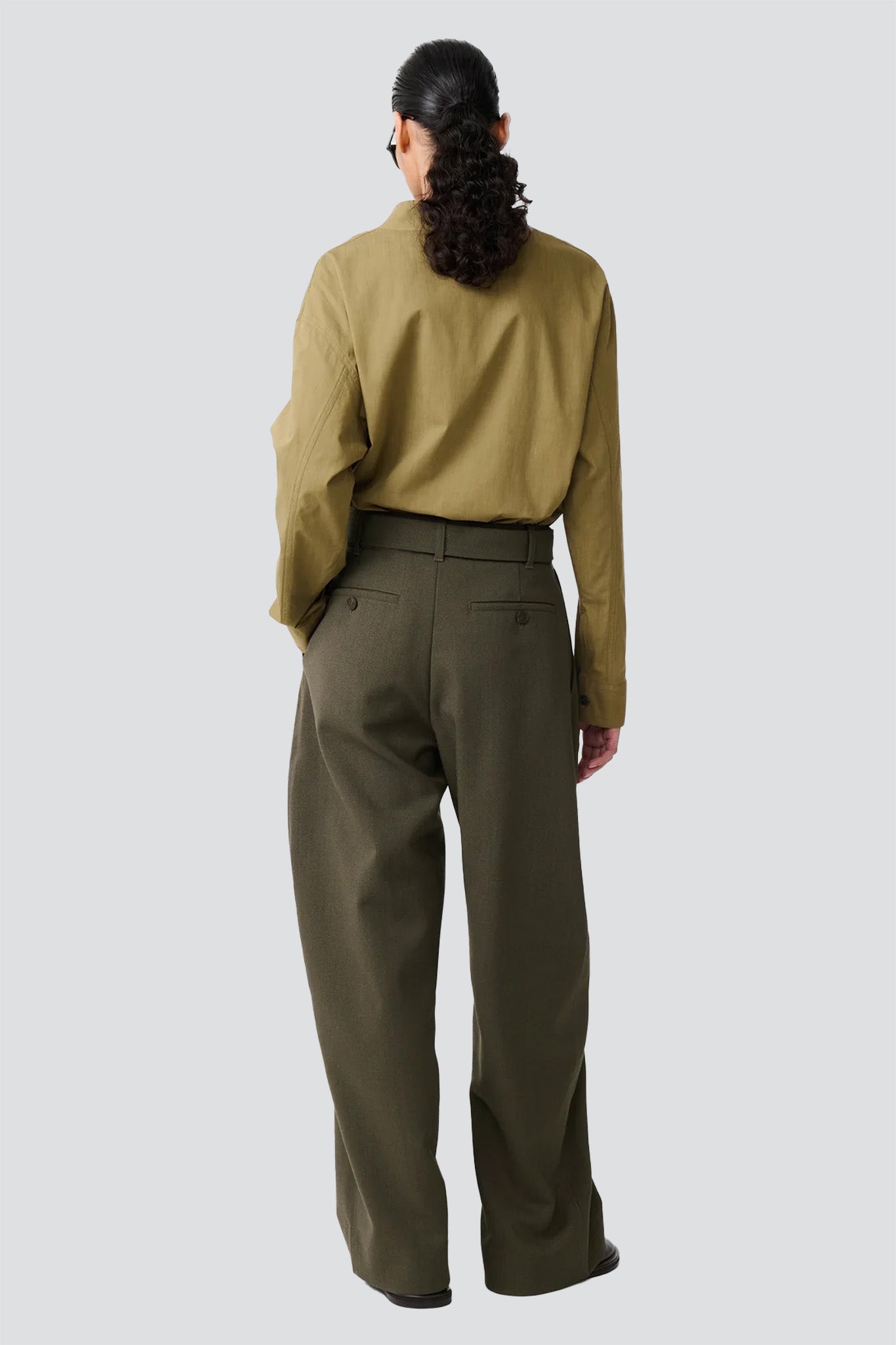 Kelp Belted Round Leg Pant