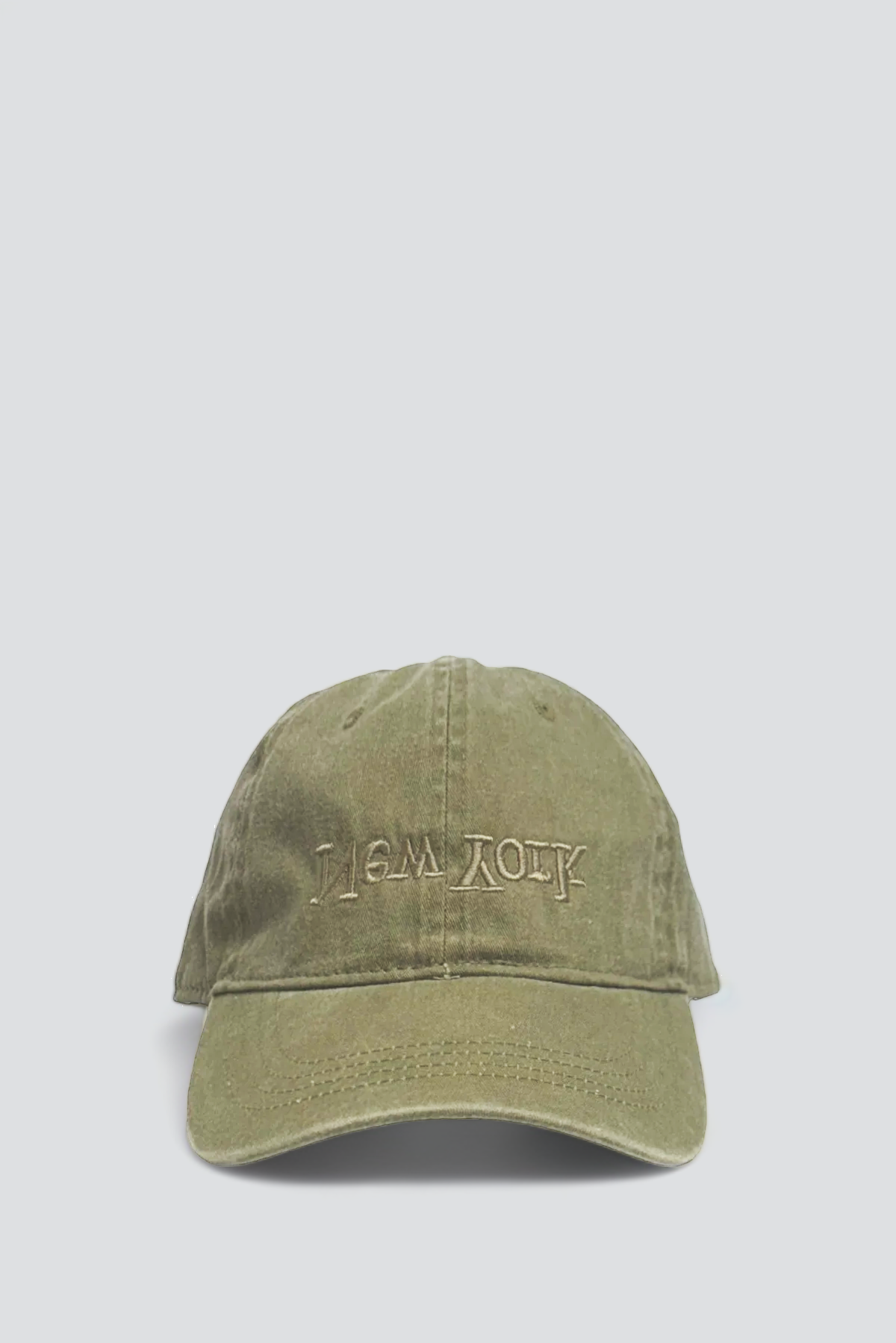 New York Embroidered Hat - Washed Khaki