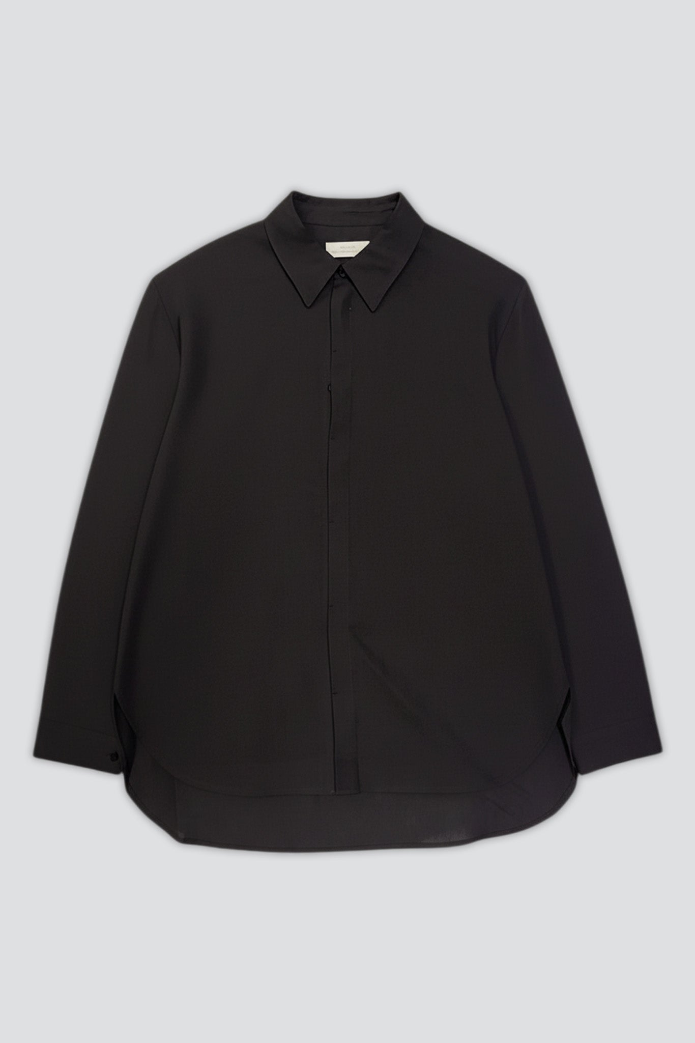 Khaki Grey Linen Oversized Shirt