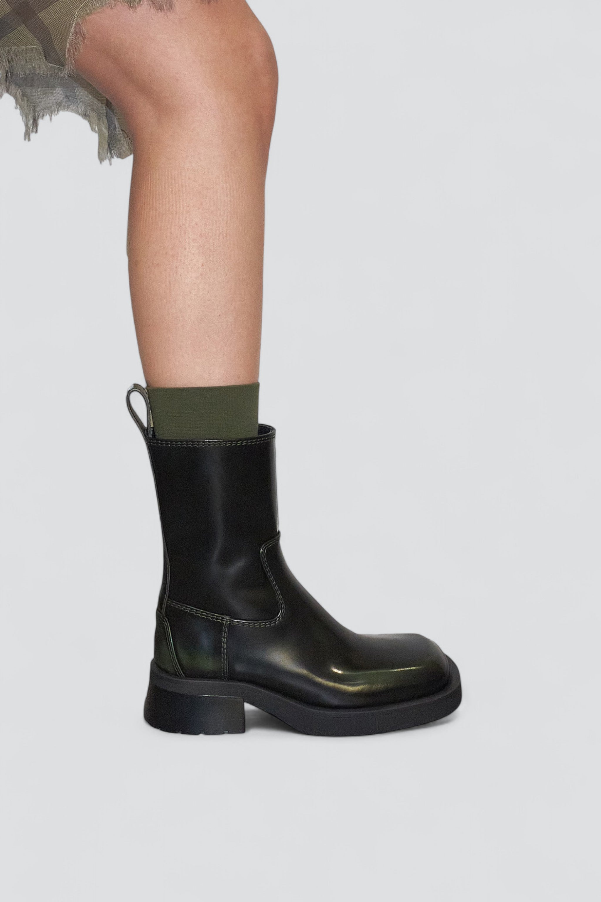 Khaki Pull Yolanda Ankle Boots