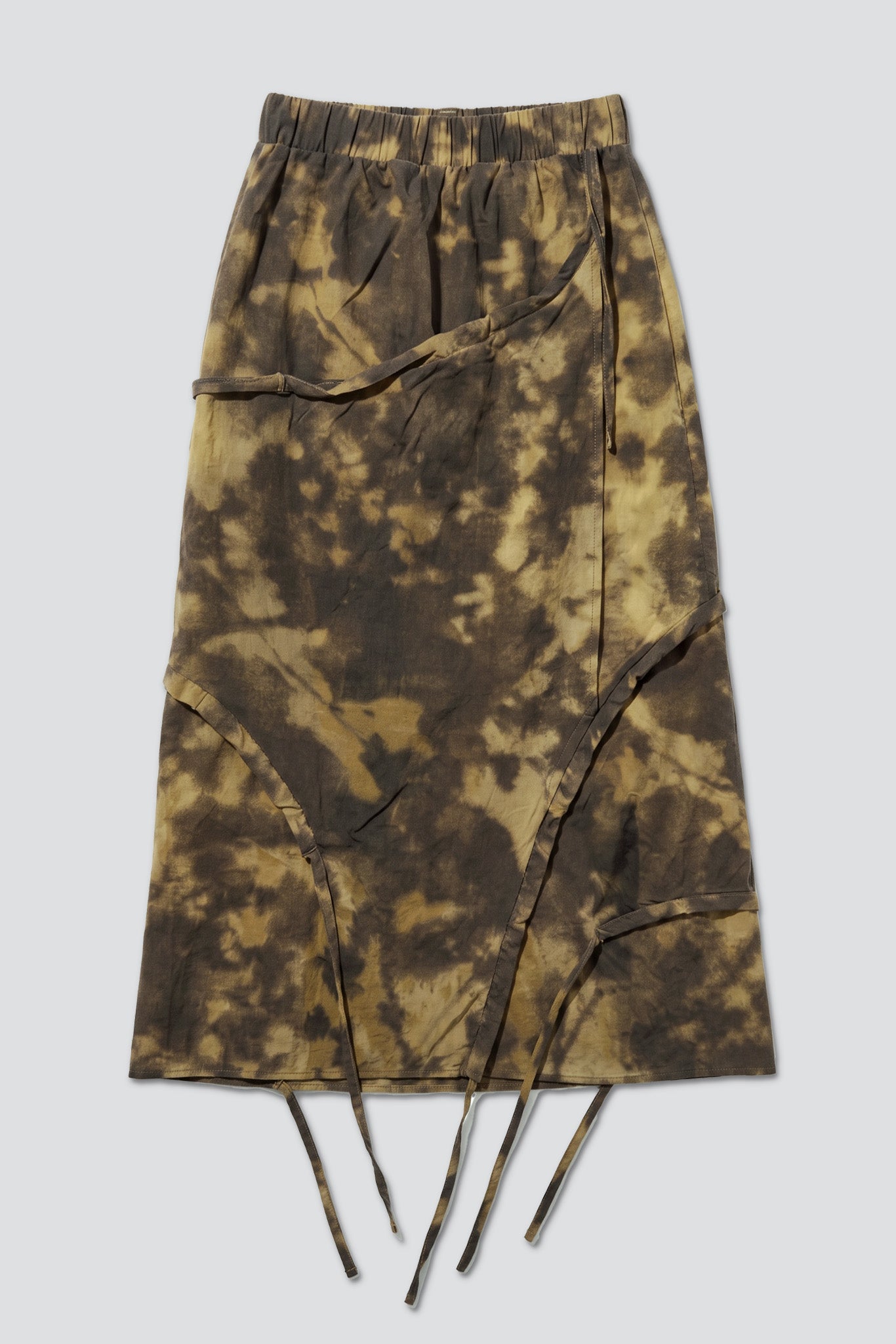 Khaki/Brown Vortex Ruched Skirt