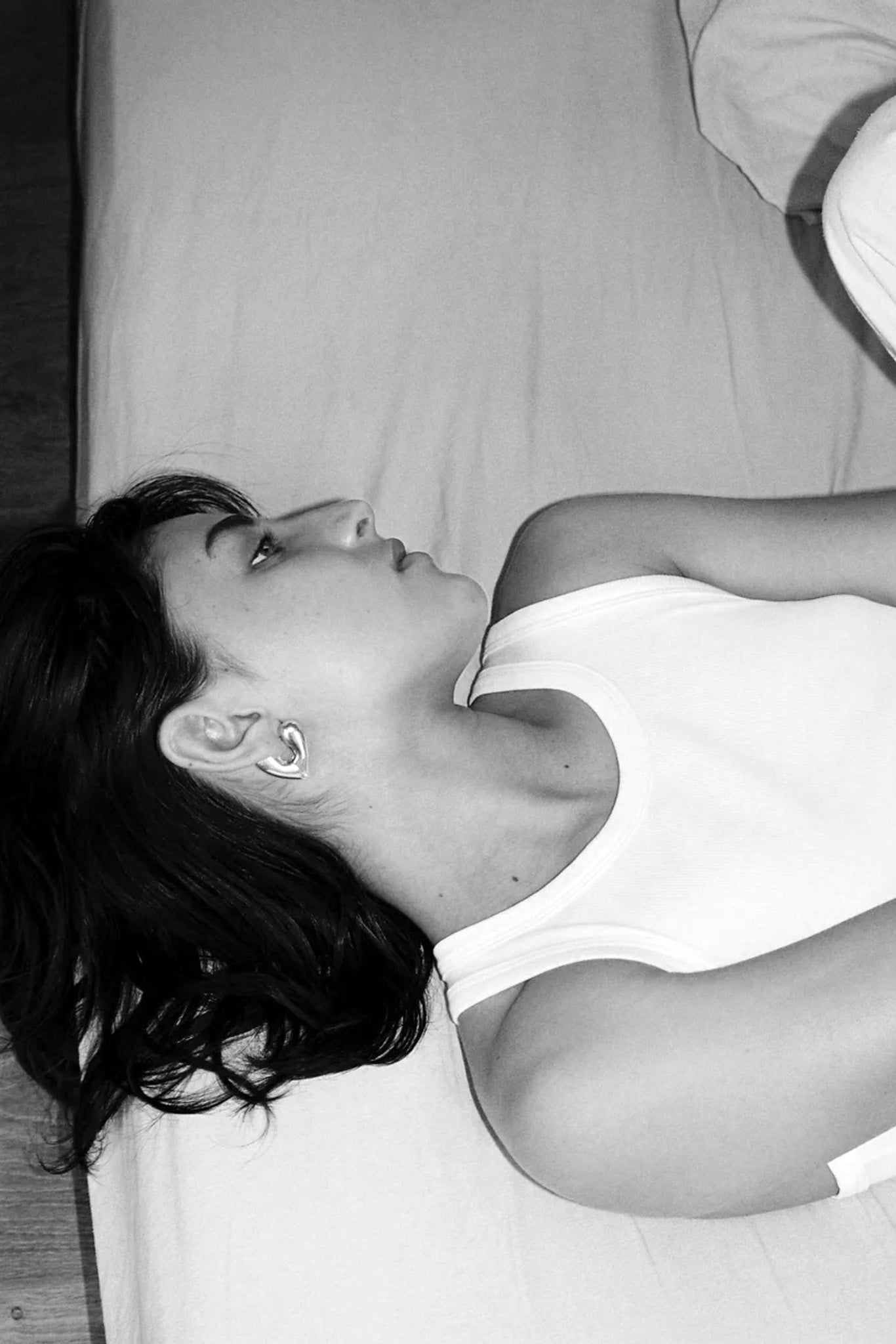 Silver Large Heart Hoops