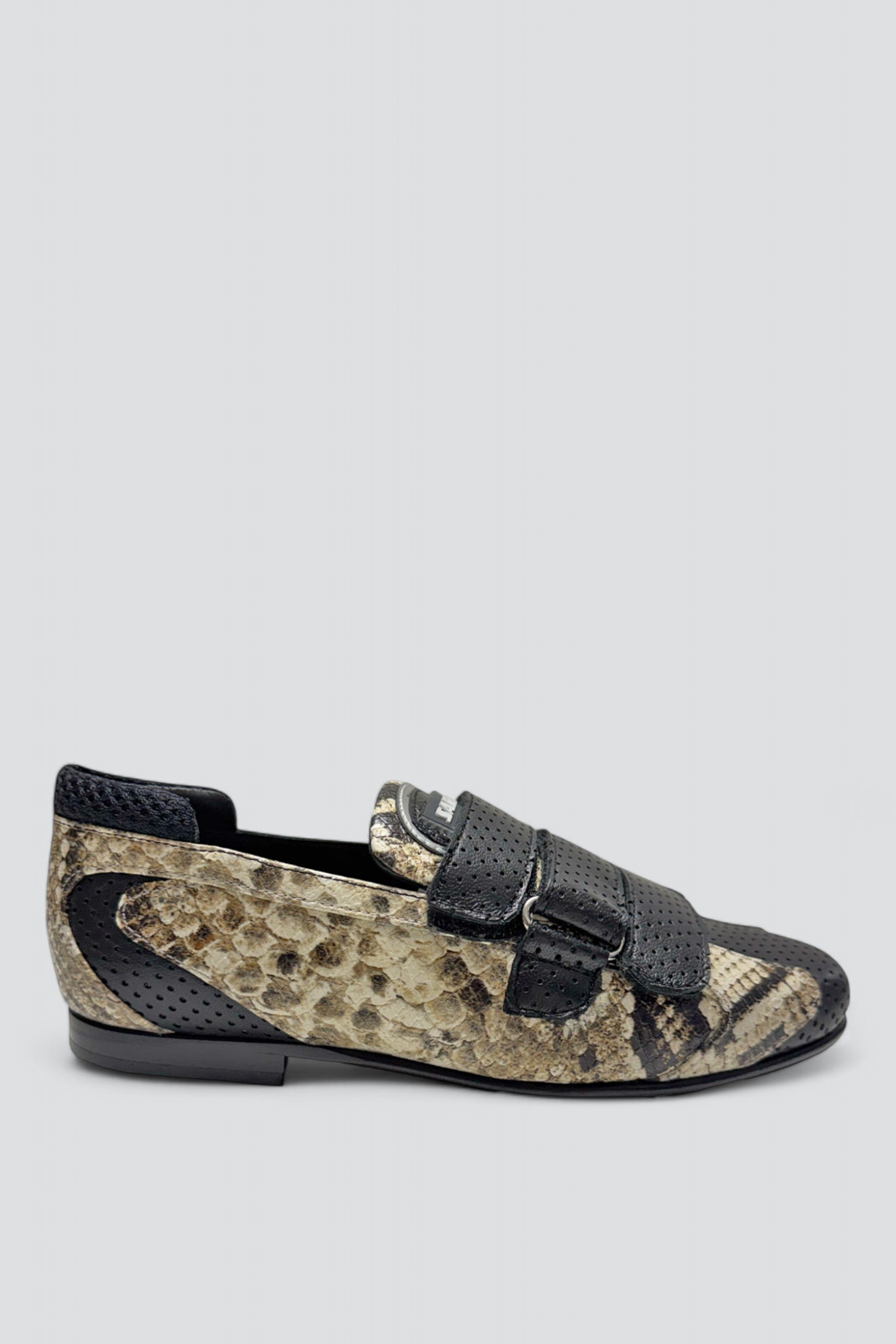Lars Snake Print Flat Loafer