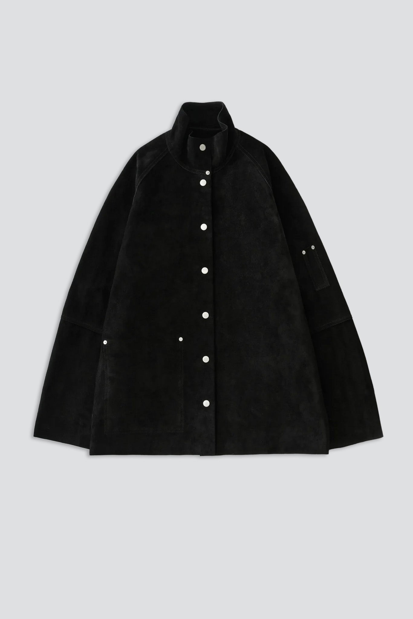 Black Leather Suede Utility Jacket - Studio Nicholson – Assembly