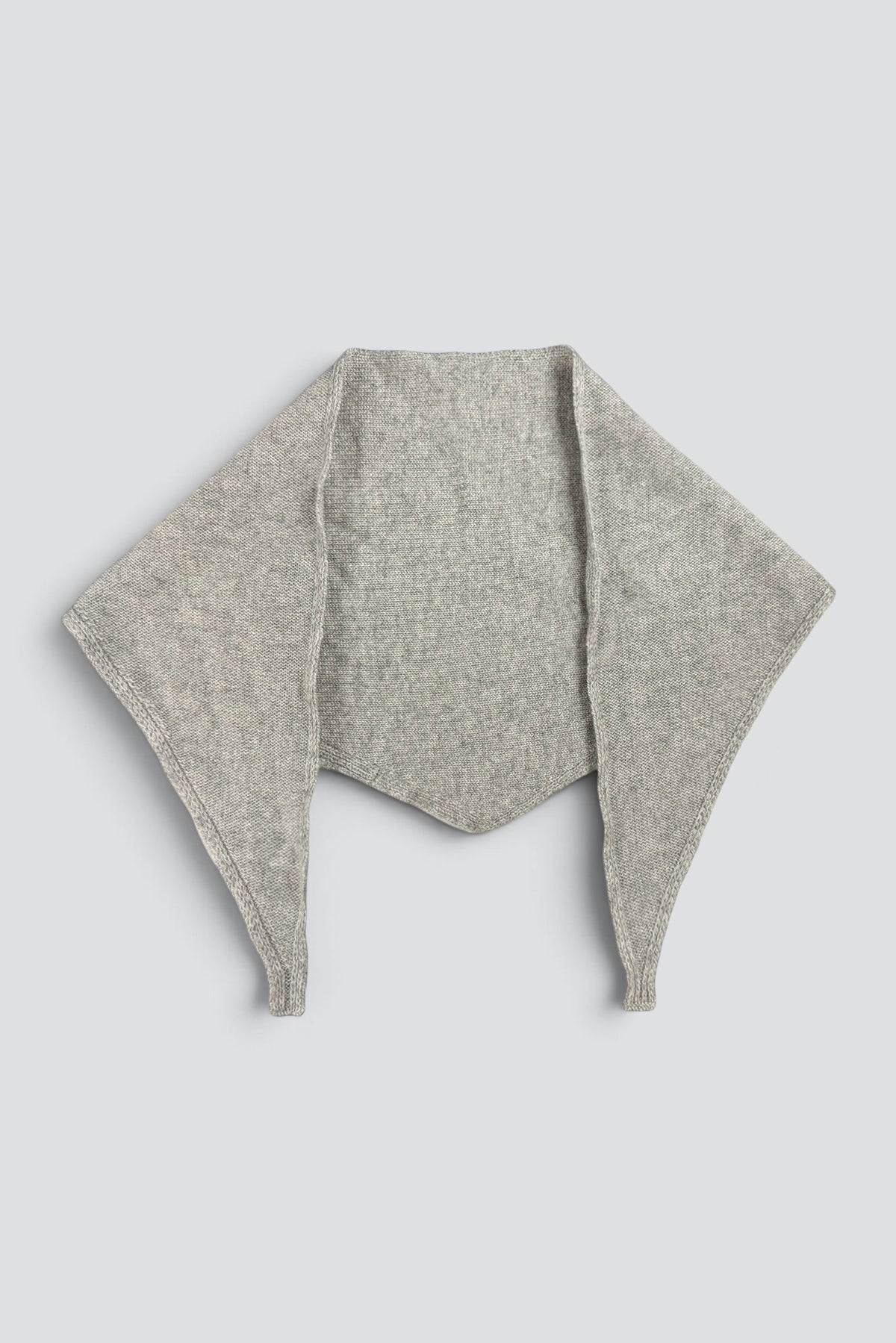 Light Grey Cashmere Triangle Scarf