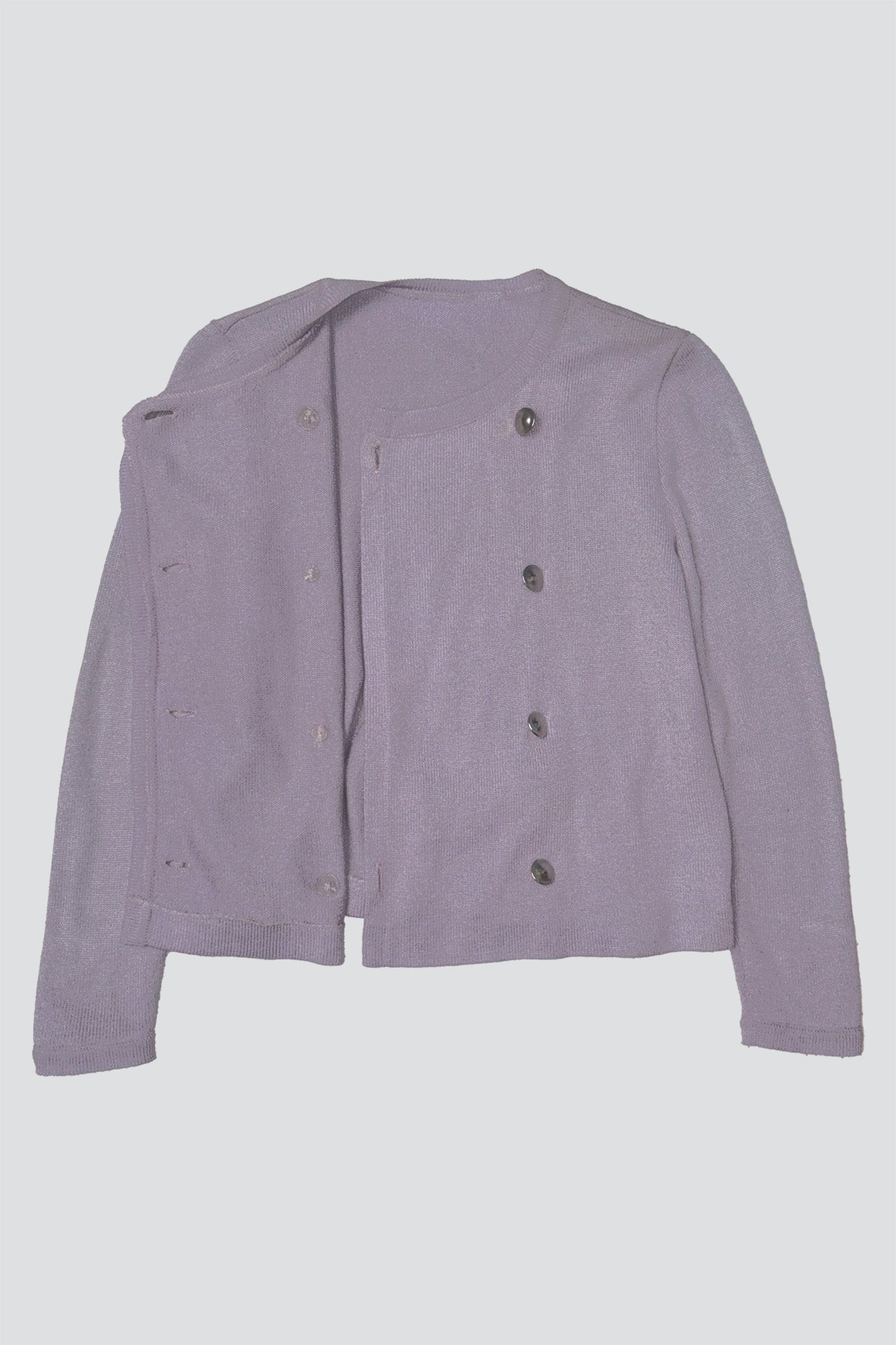 Lilac Knit Double Button Cardigan