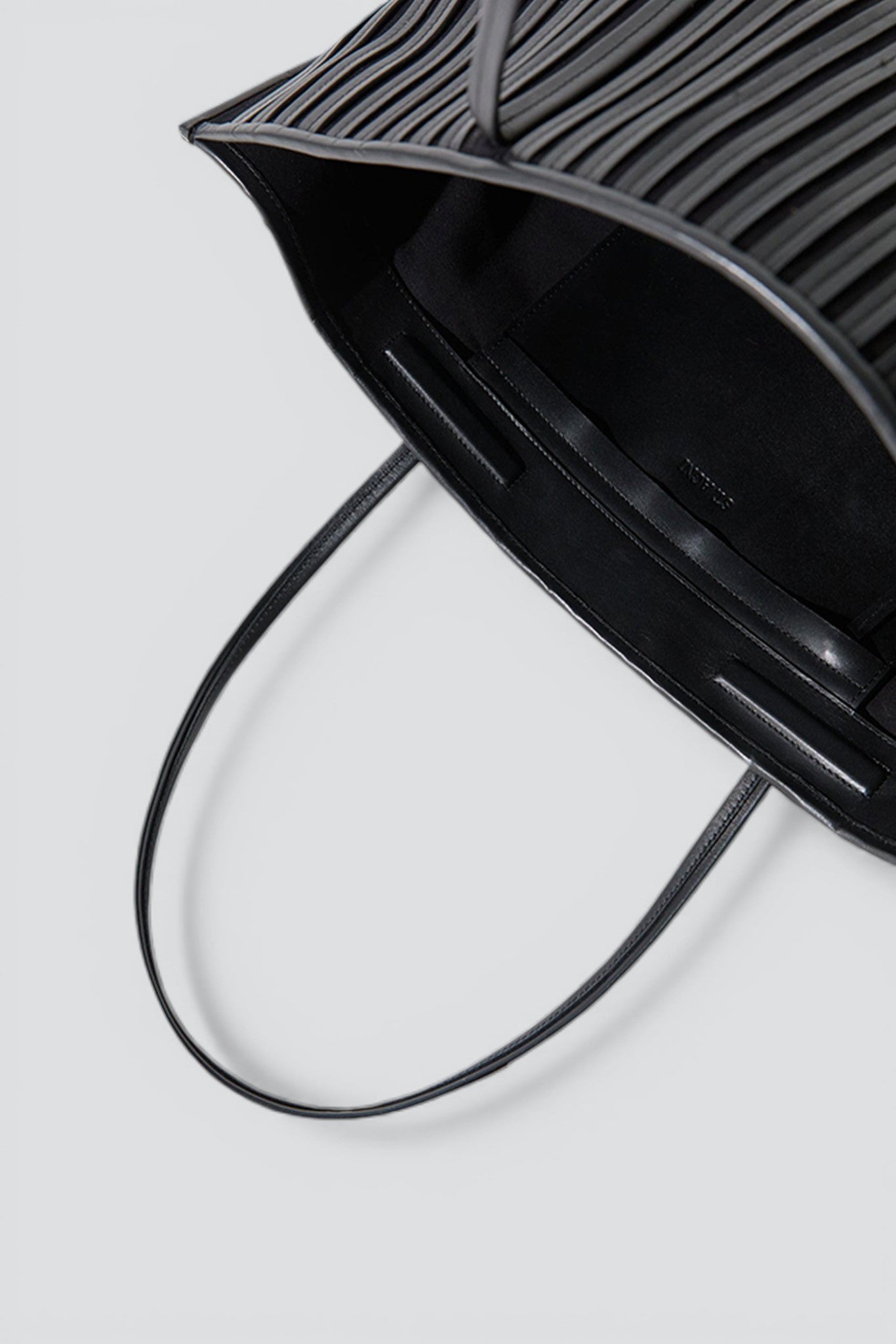 Black Linea Stitch Bateau Tote