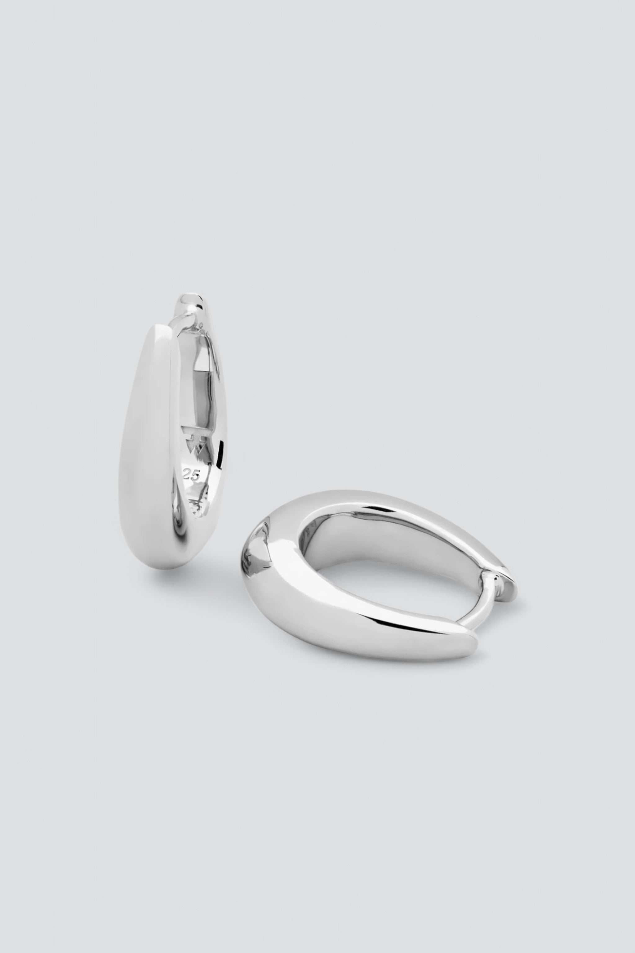 Silver Liz Hoops