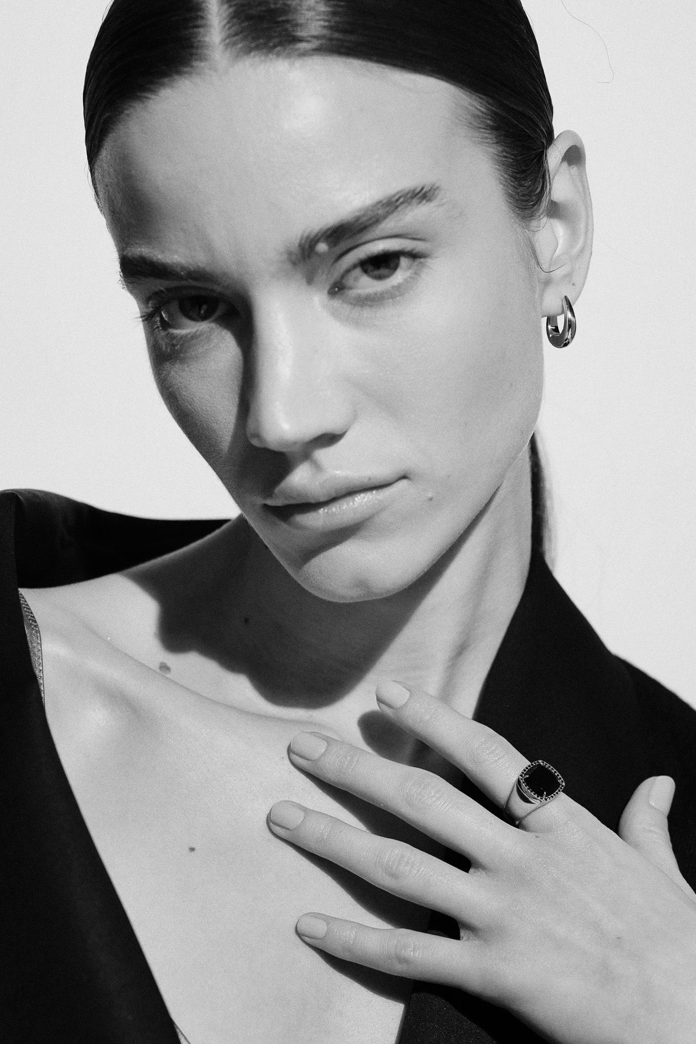 Silver Liz Hoops