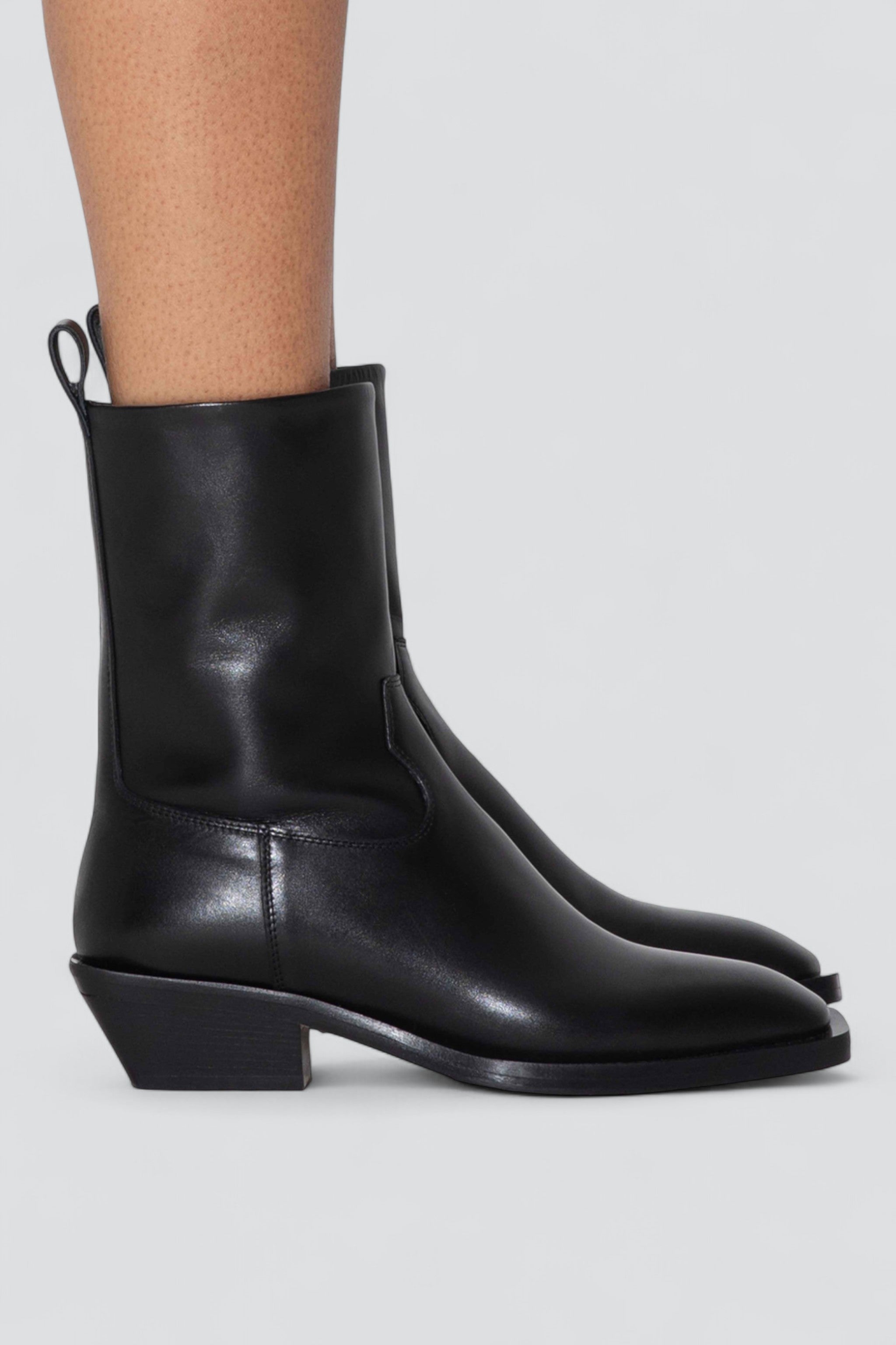 Black Luis Calf Leather Boot