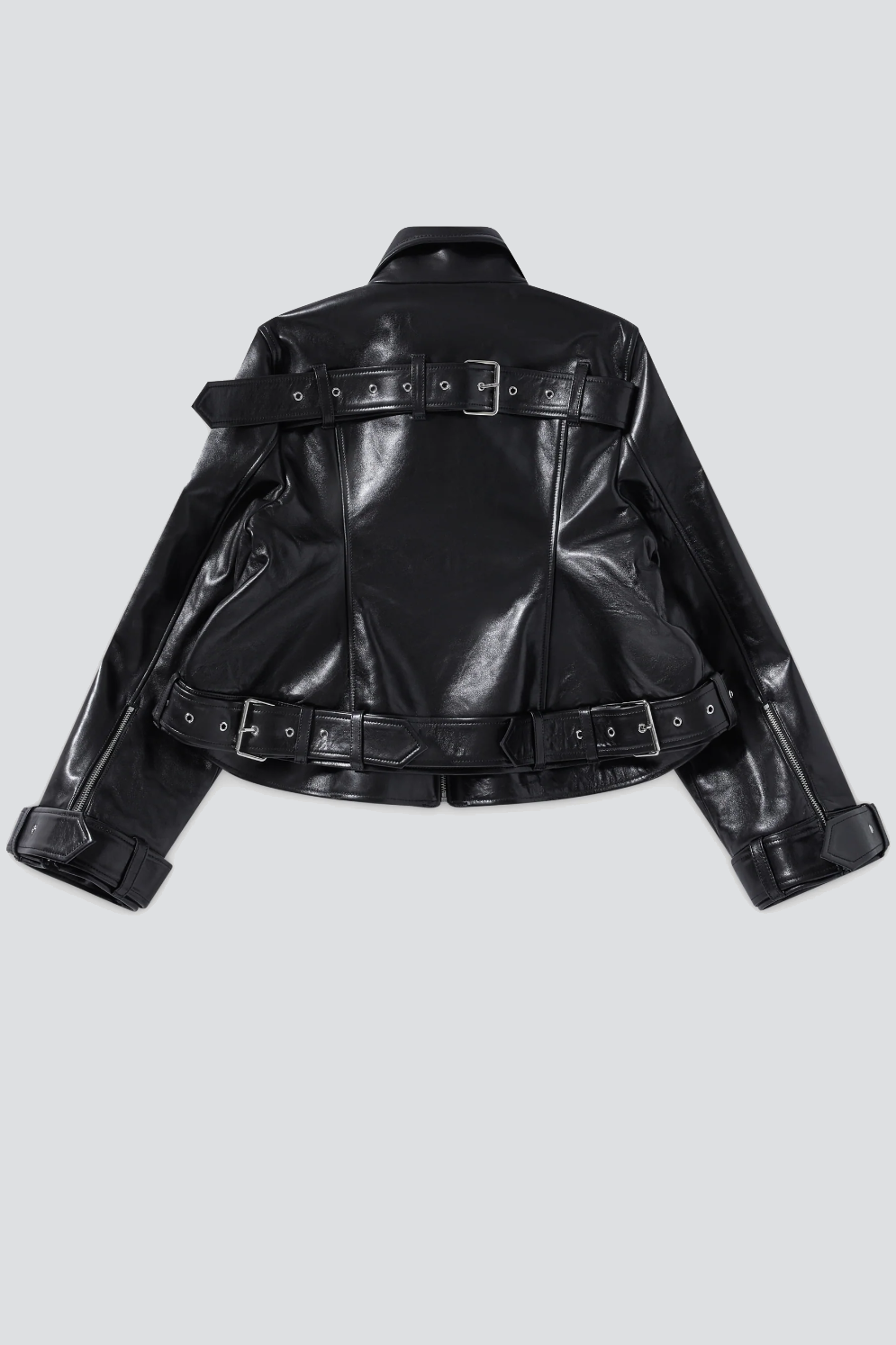 Black Belted Leather Jacket