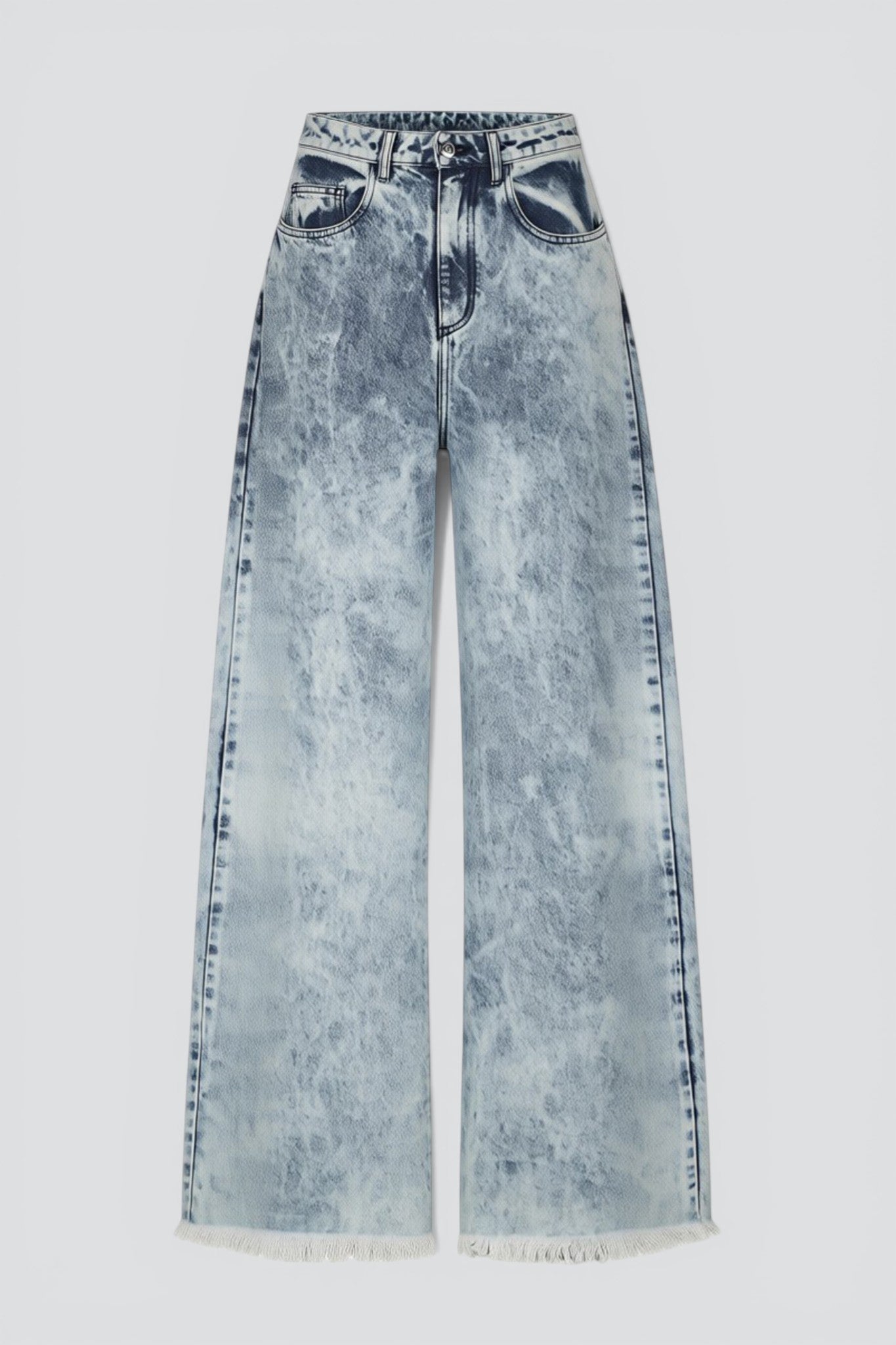 Acid Washed Blue Denim Boyfriend Jeans - Marques Almeida