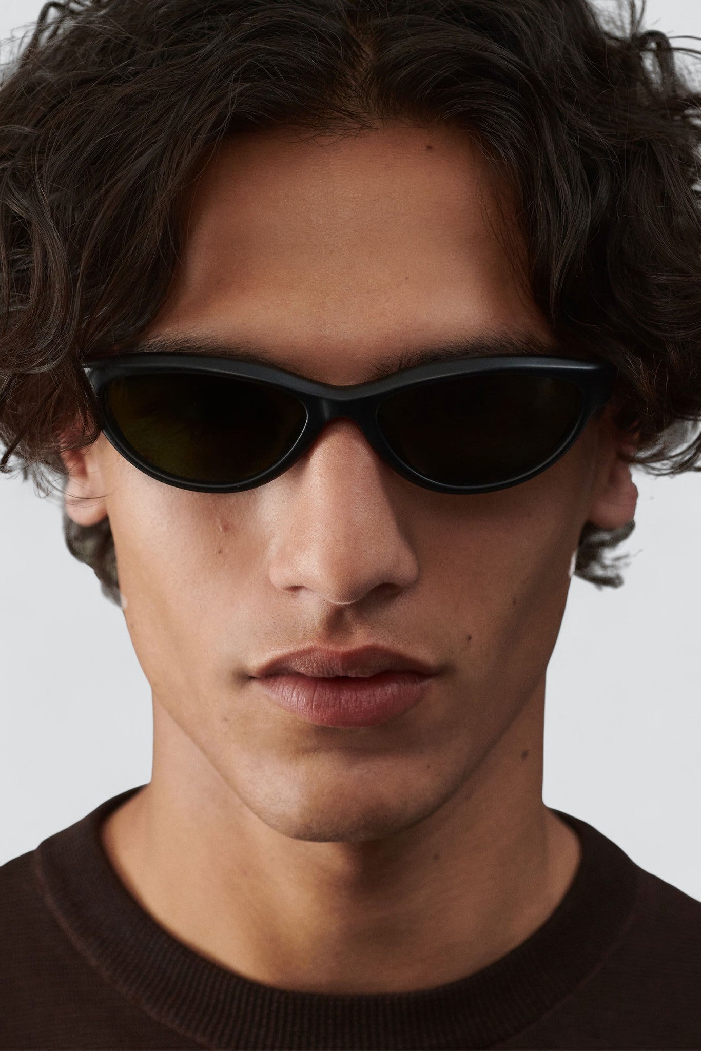 Matt Black/Silver/Green Curvo Sunglasses