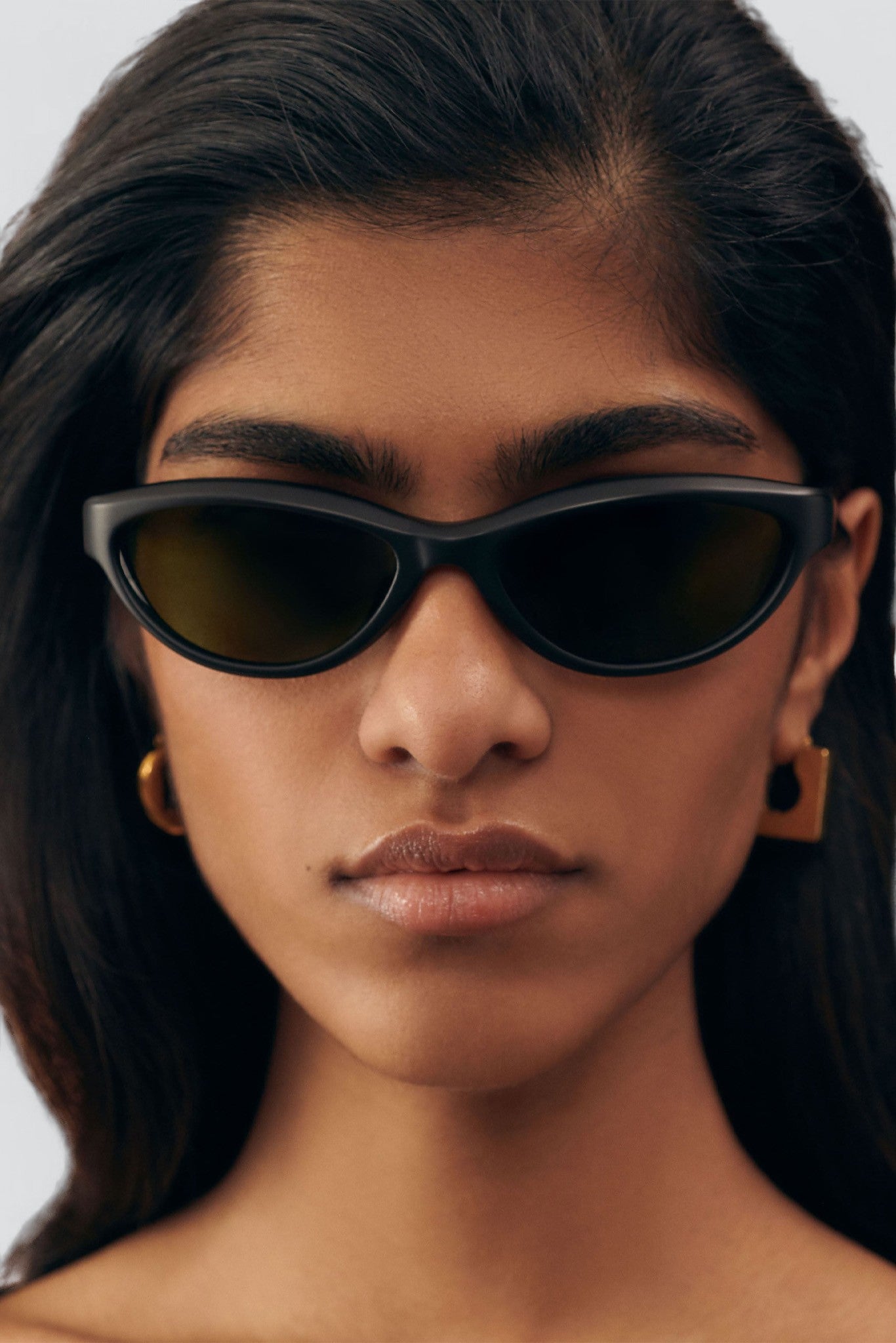 Matt Black/Silver/Green Curvo Sunglasses