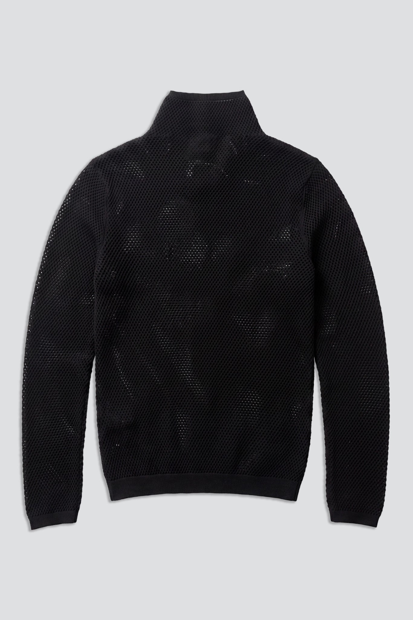Black Vera Mesh Turtleneck