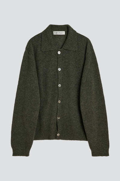 トップス OUR LEGACY EVENING POLO 48 Moss Green Fuzzy Alpaca Evening Polo - Our Legacy – Assembly New York