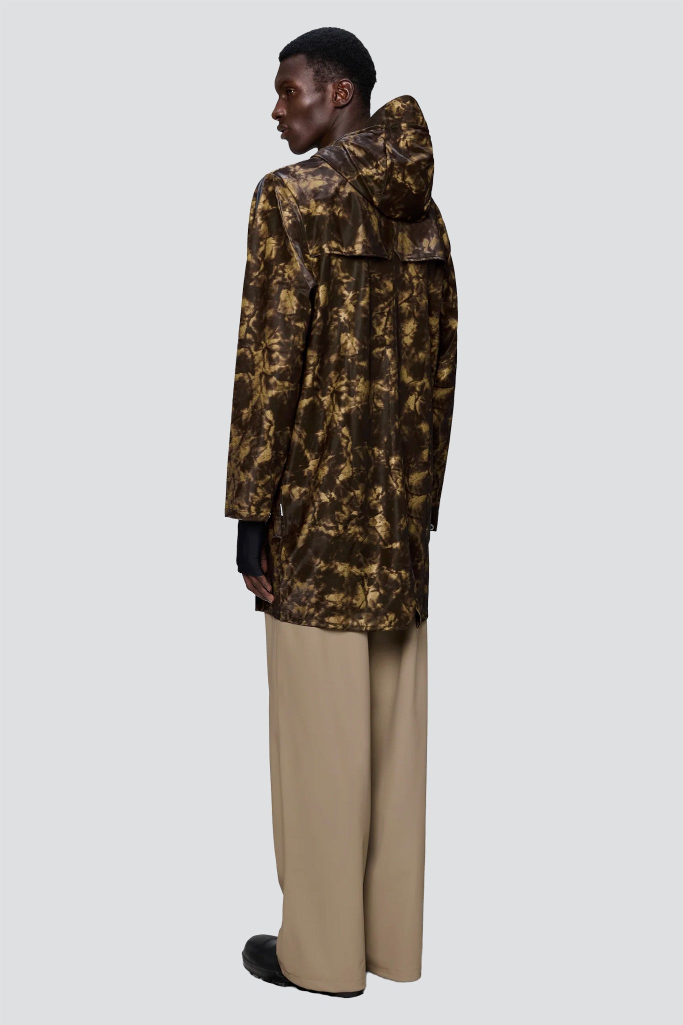 Muddy Hooded Rain Long Jacket