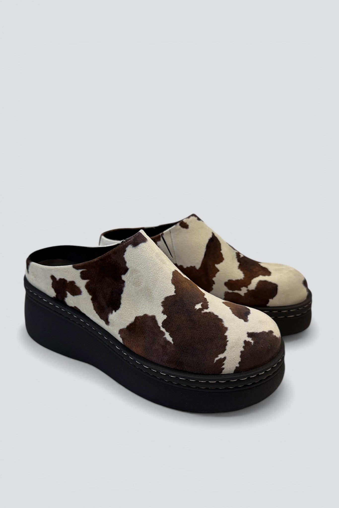 Multi Kristi Cow Print Mules