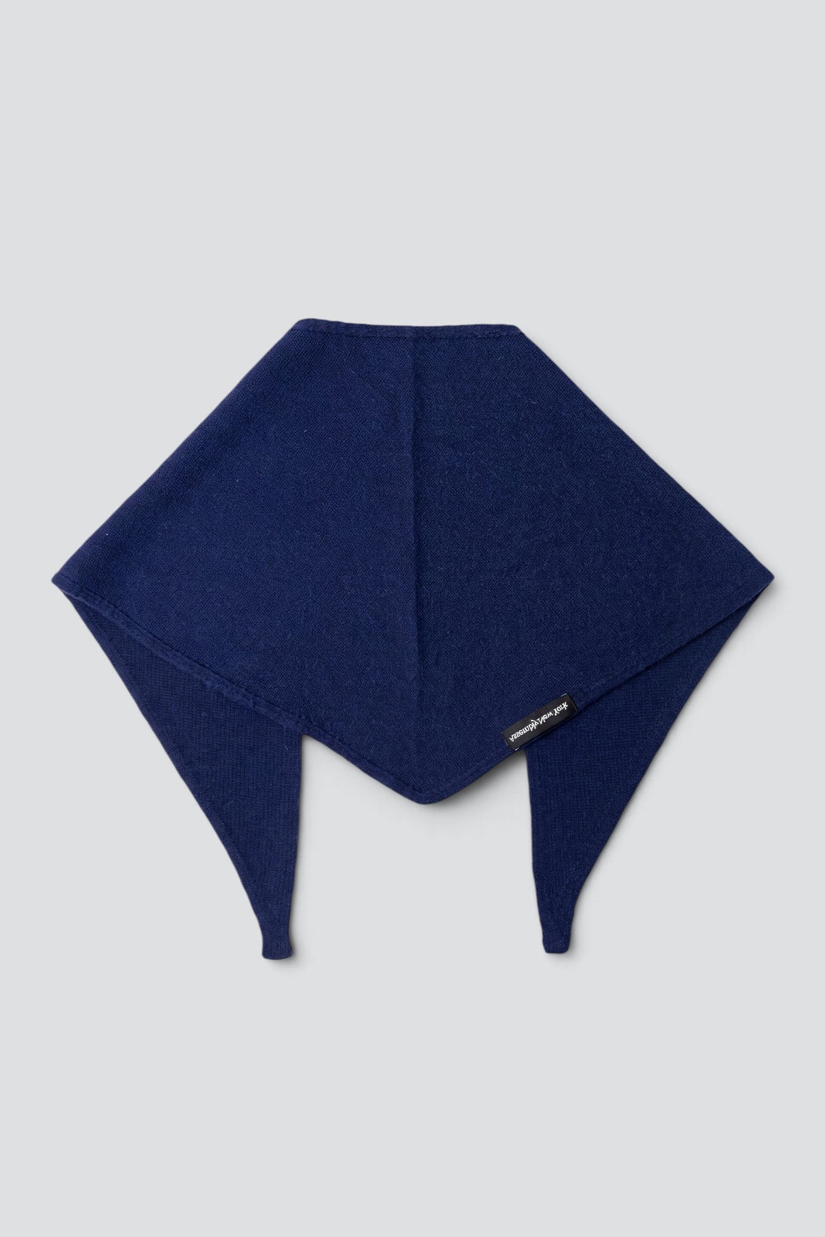 Navy Cashmere Triangle Scarf