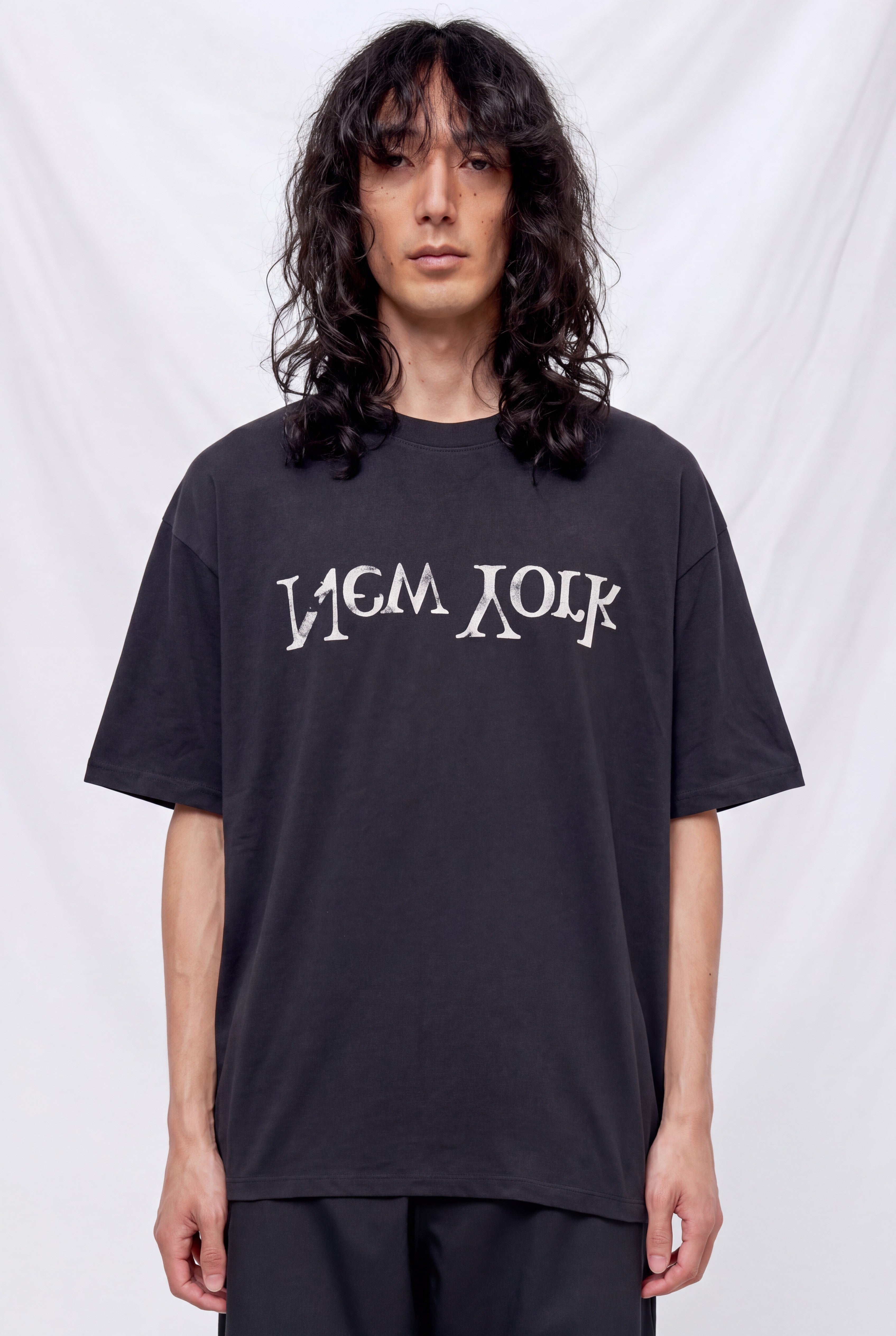 Navy Blue Faded New York Logo T-Shirt