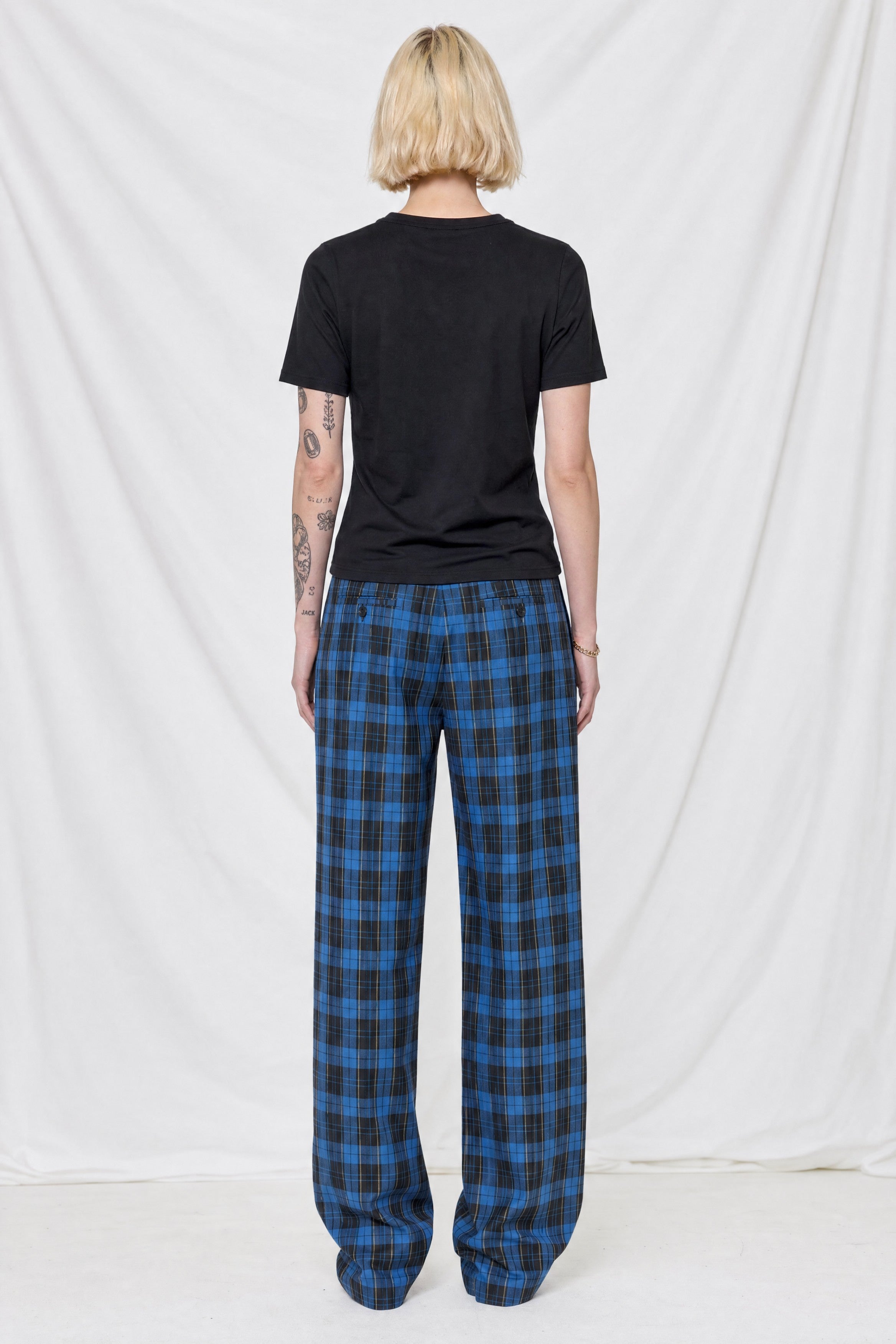 Navy Plaid Rare Trouser