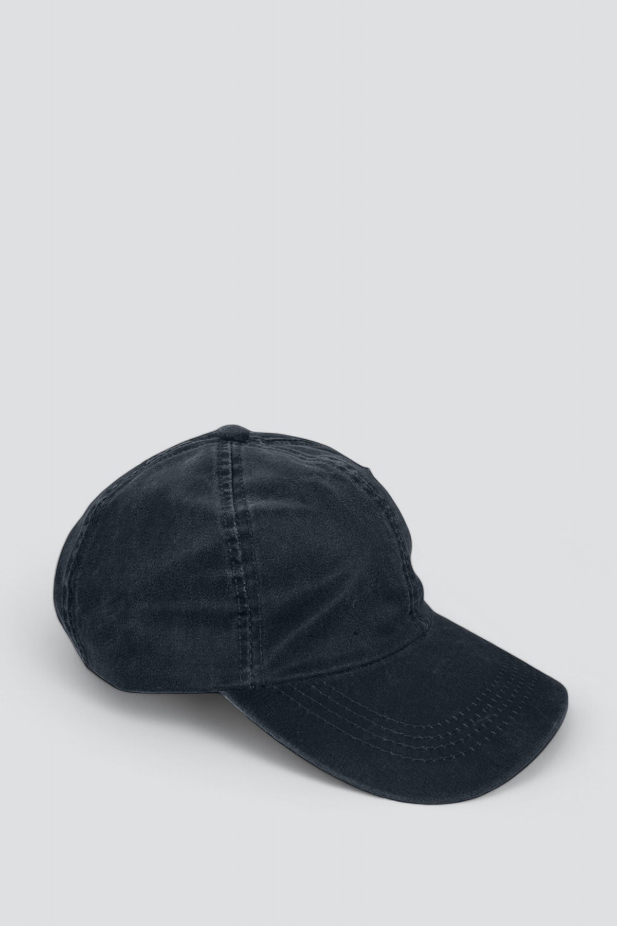 Navy Waxed New York Embroidered  Baseball Cap