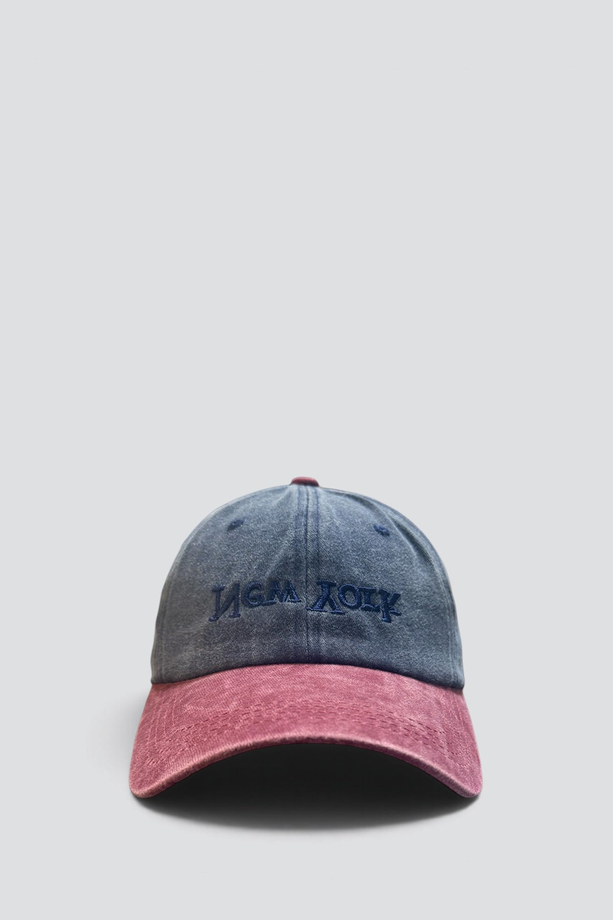New York Embroidered Hat - Navy/Burgundy