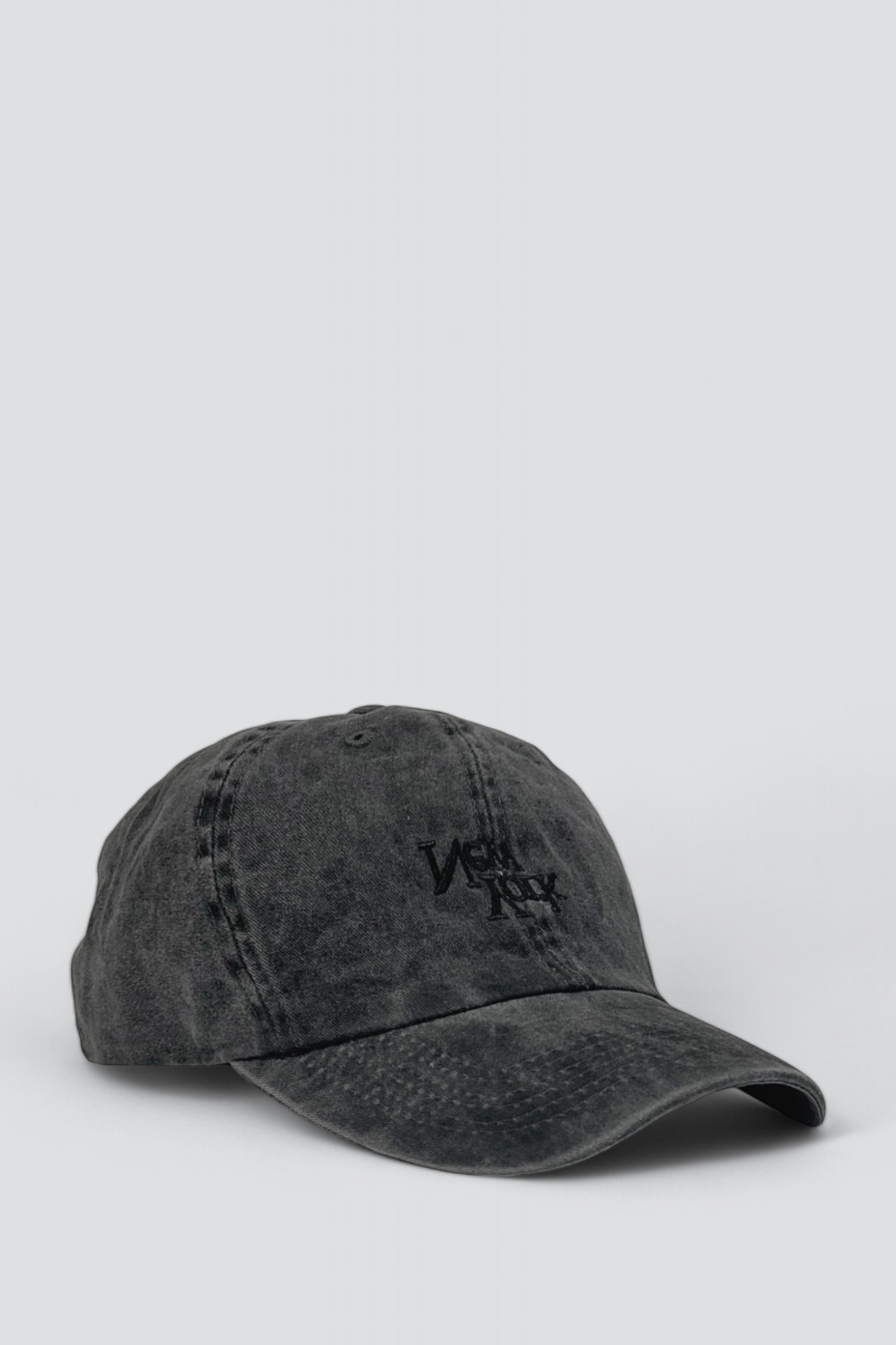 New York V2 Embroidered Hat - Washed Black
