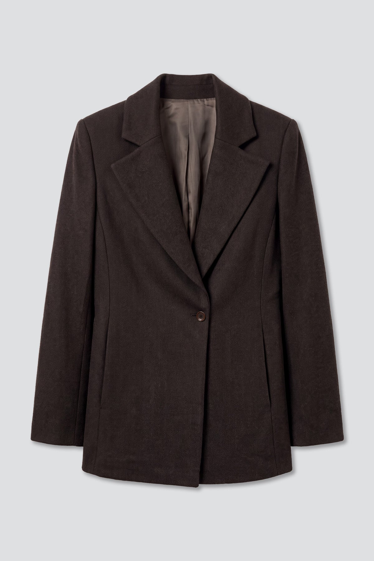 No.105 Brown Herringbone Wool Jacket