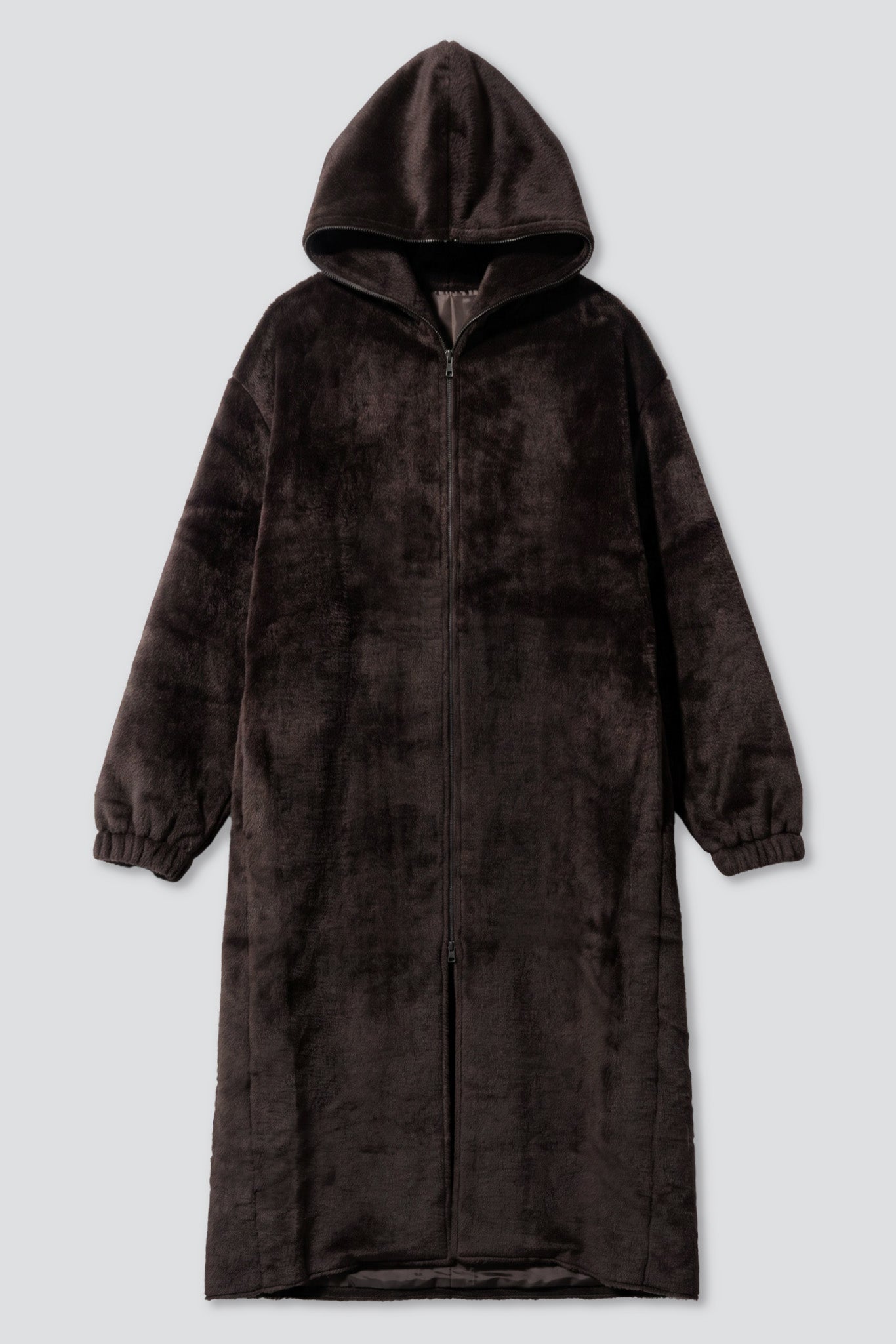 No.275 Brown Suri Alpaca Zipper Coat