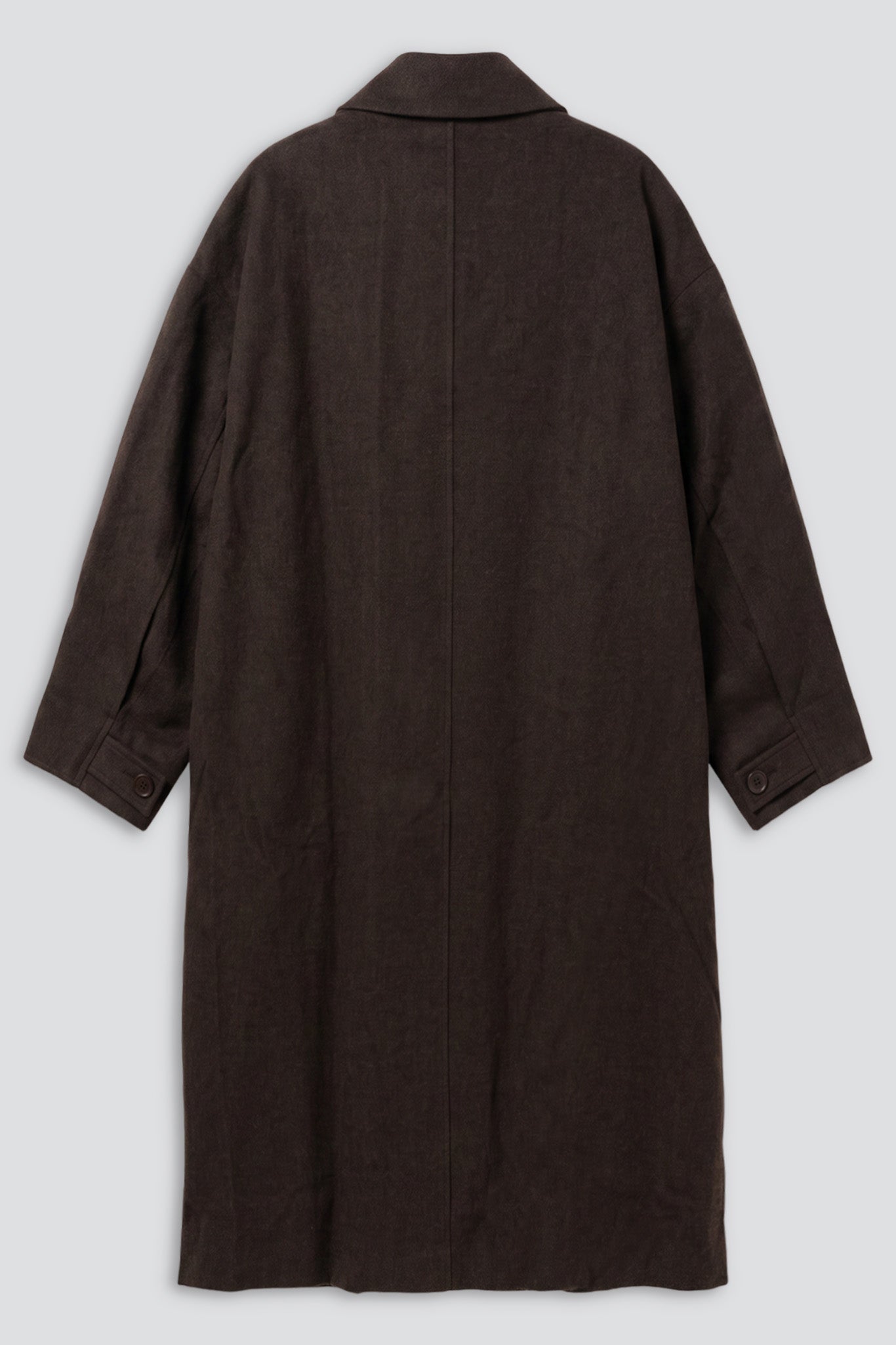 No.65 Brown Heavy Wool Oversized Coat