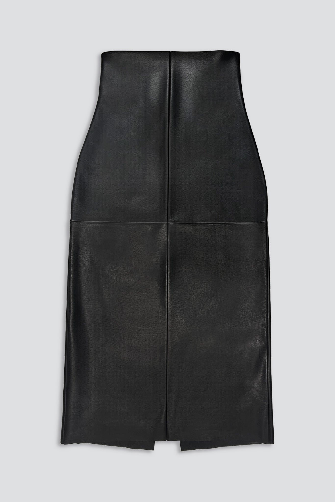 No.69 Black Leather High Waist Skirt