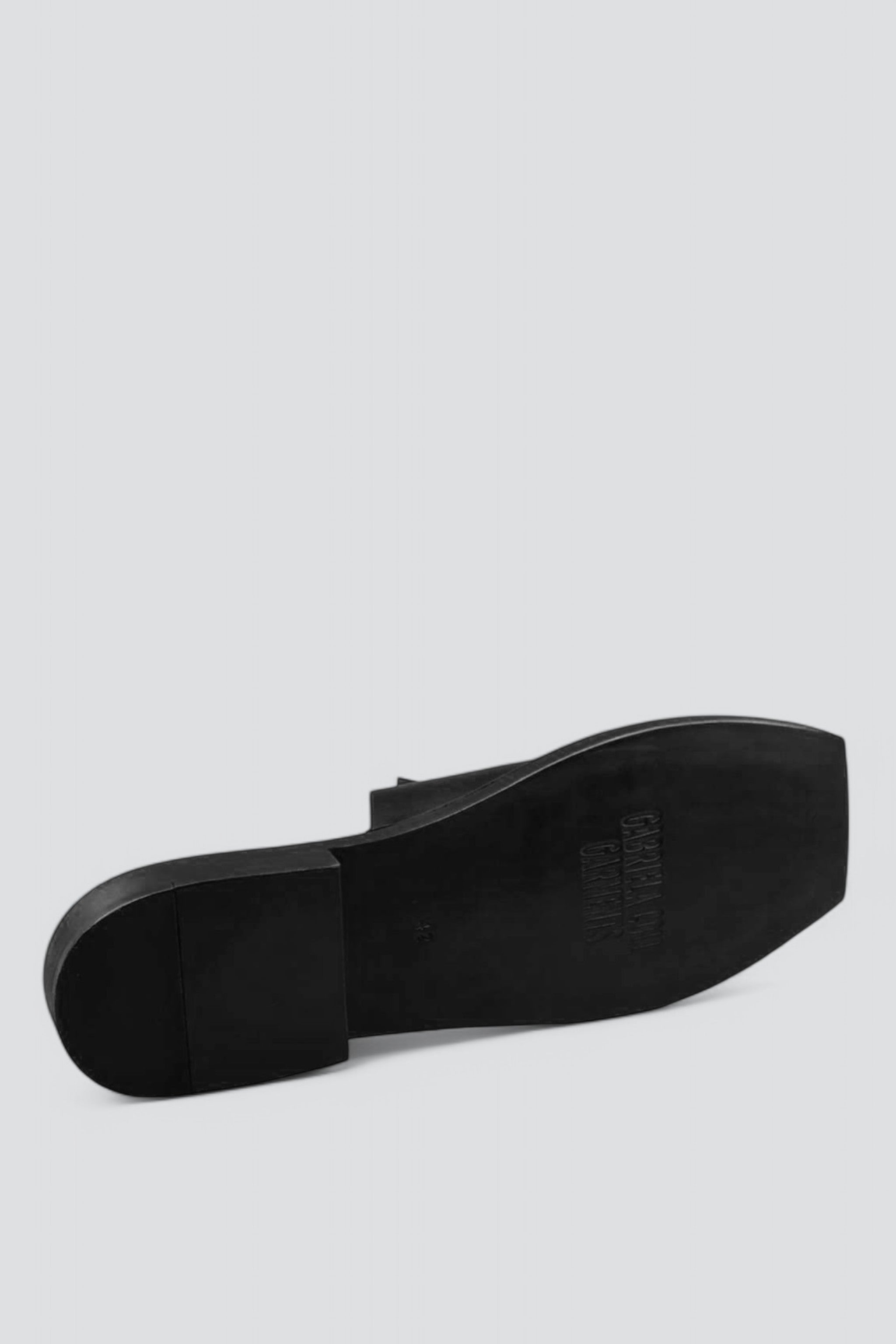 No.7 Black Open Toe Babouche