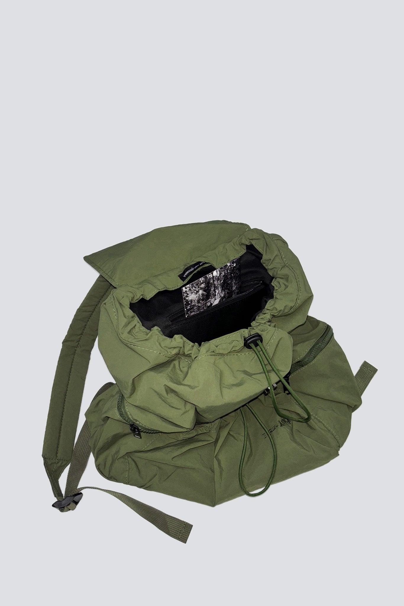 Nylon Embroidered New York Logo Drawstring Backpack - Green