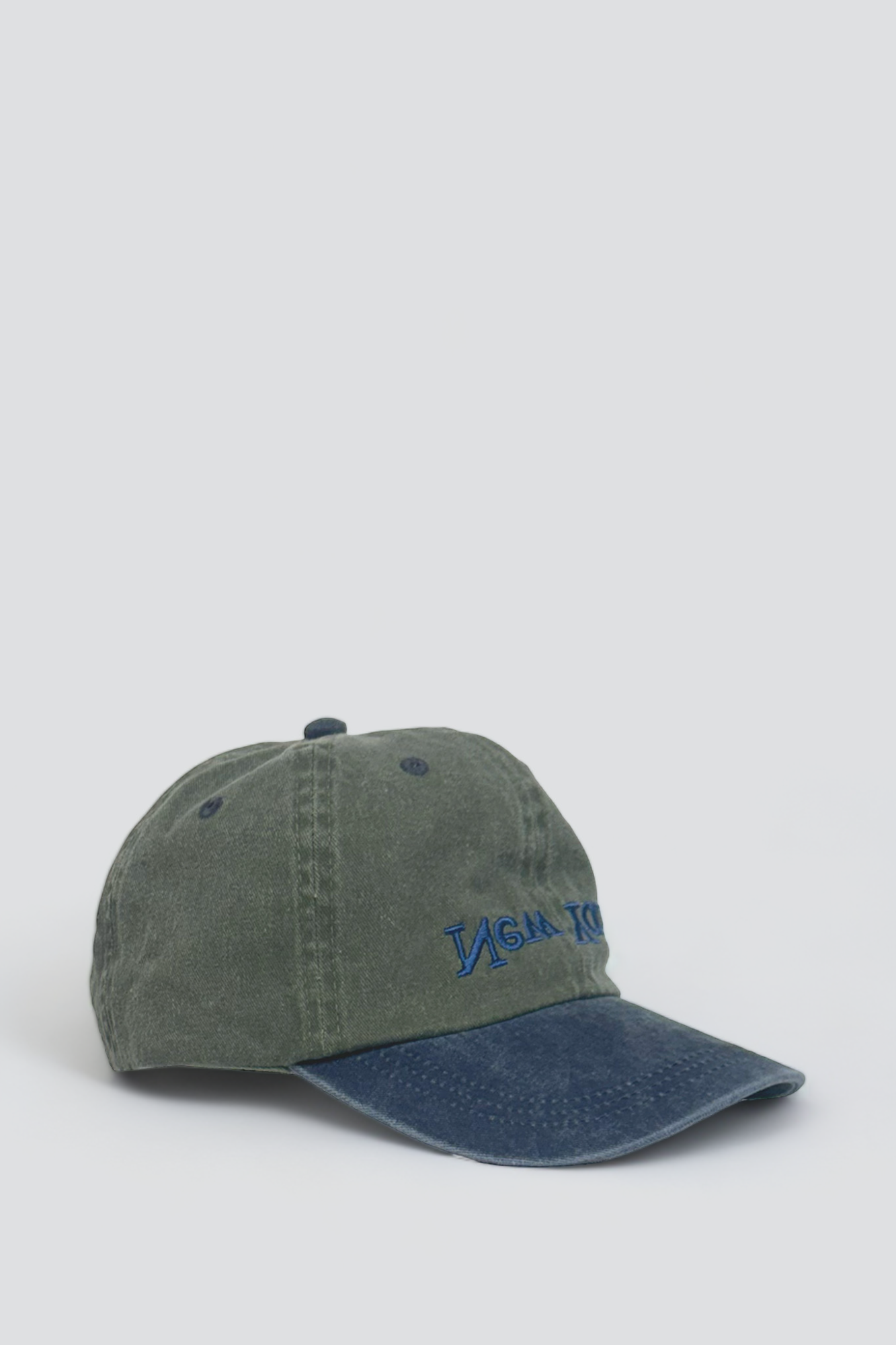 New York Embroidered Hat - Olive/Navy