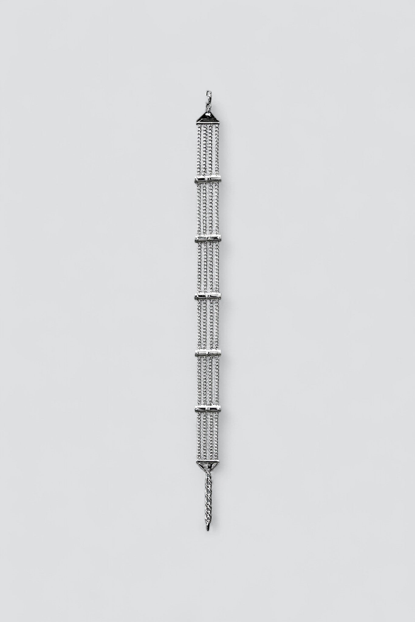 Silver NE-Pin Choker Necklace