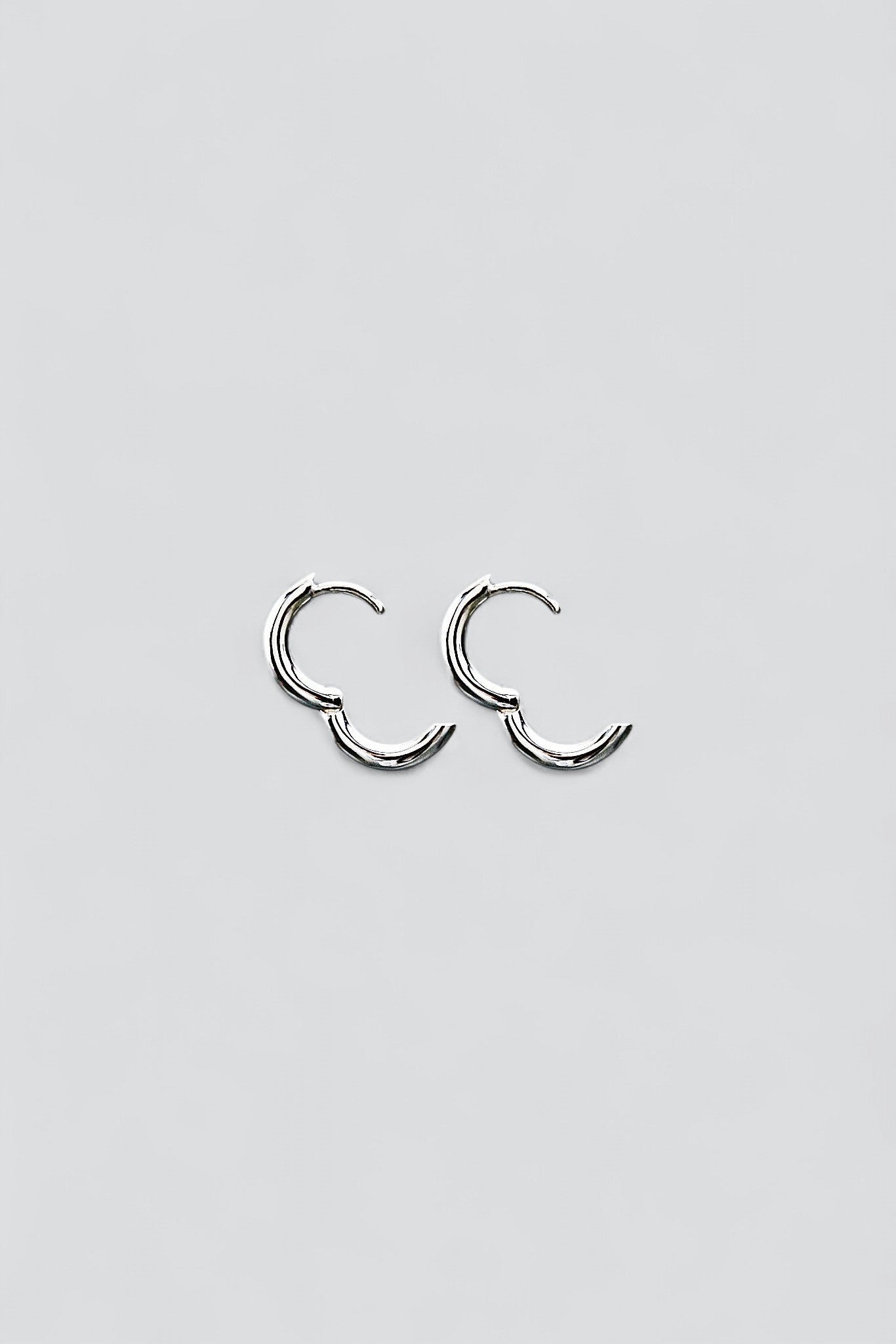 Silver EA-Exporter Hoop Earrings