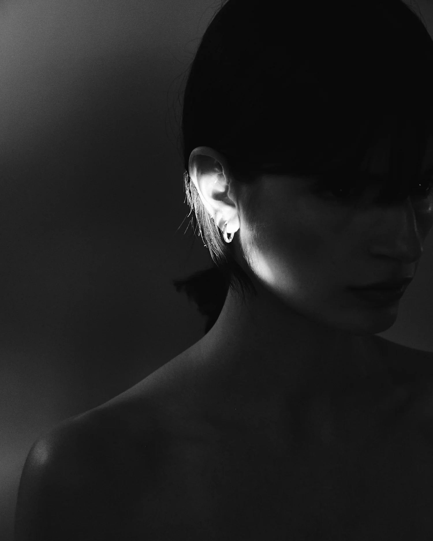 Silver EA-Exporter Hoop Earrings