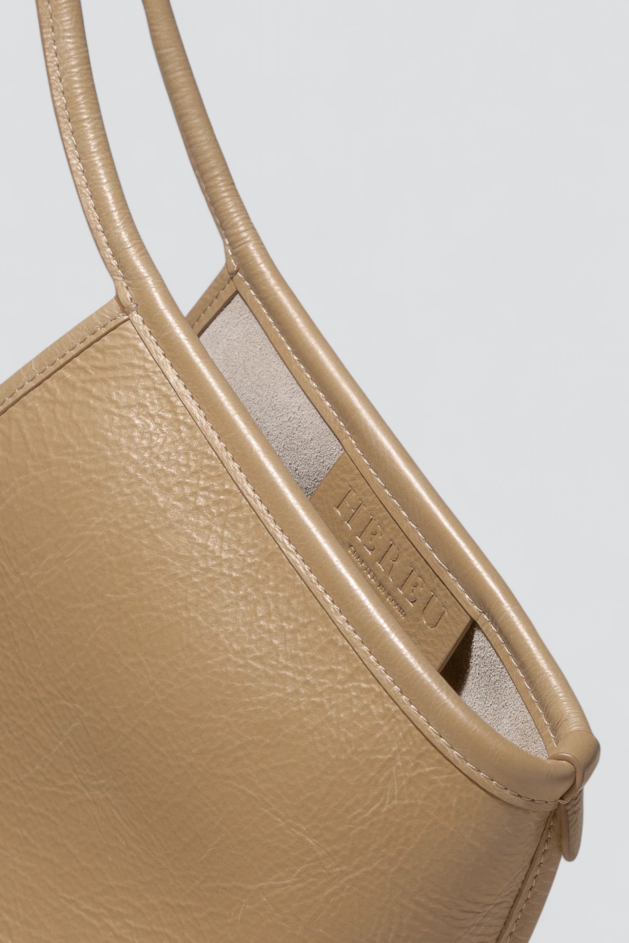 トートバッグ Hereu \"Calella Squared\" Tote Bag CALELLA SQUARED MEDIUM LEATHER - Leather-trimmed Tote Bag