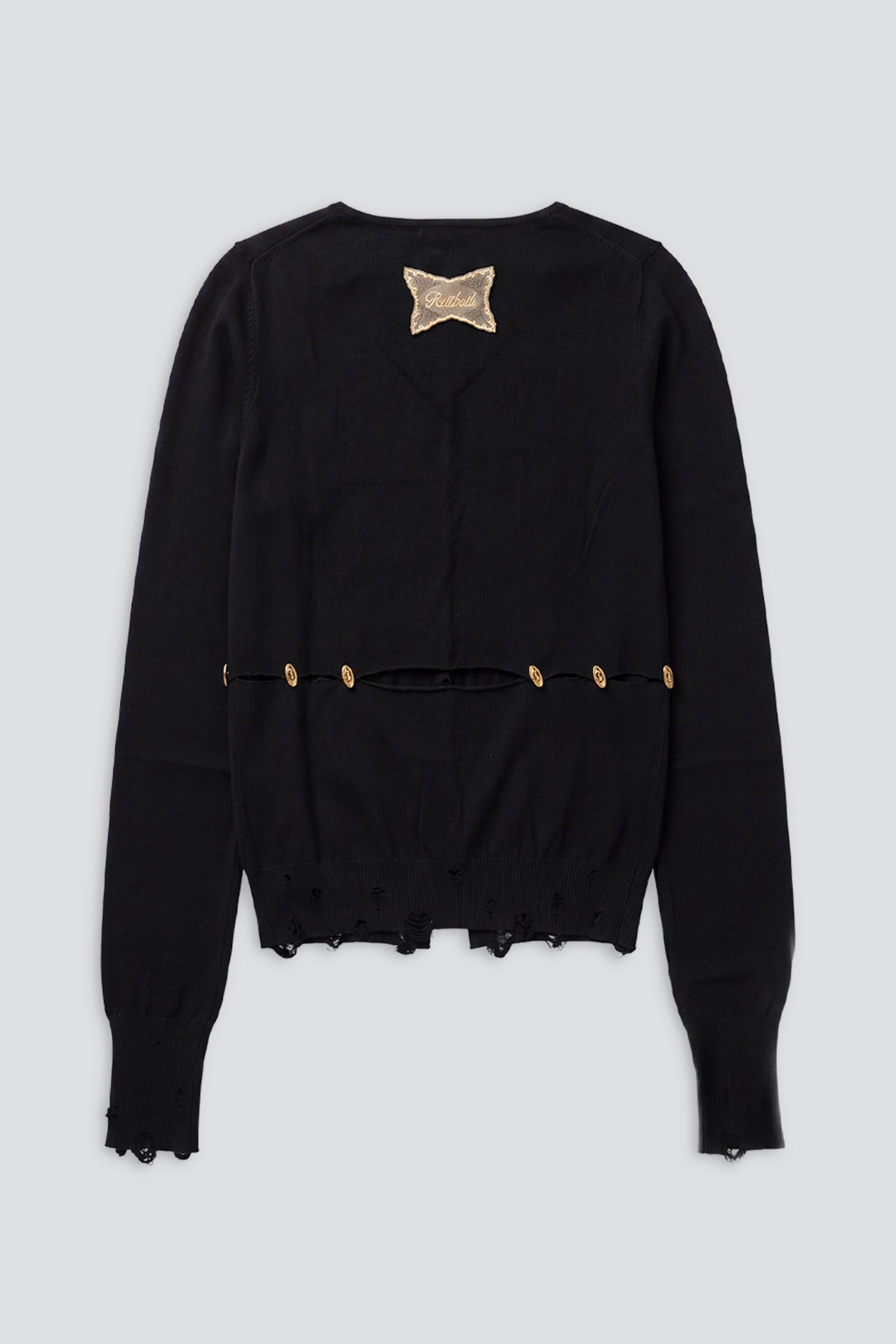 Onyx Cutout Button Knit Top
