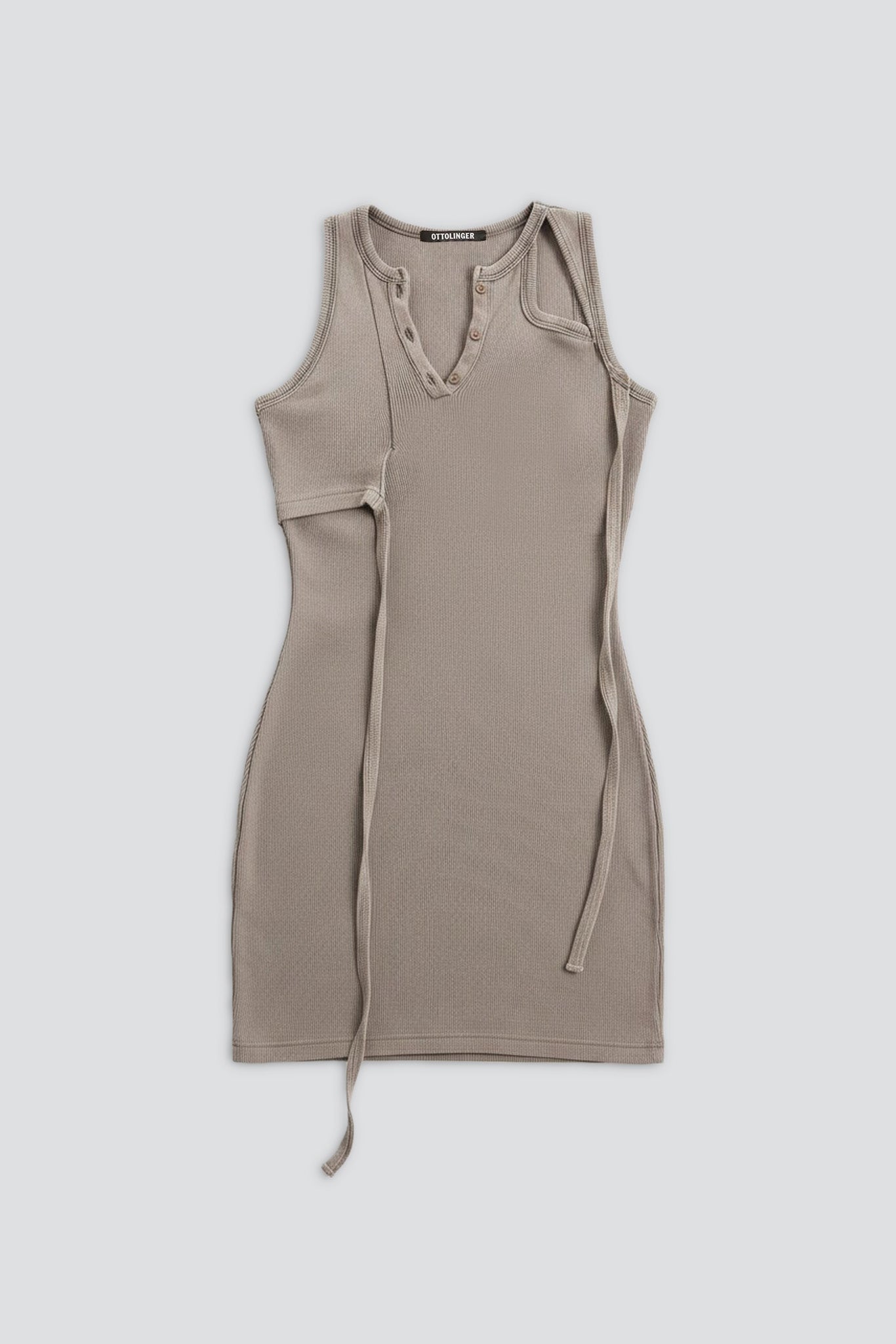 Beige Otto Tank Mini Dress