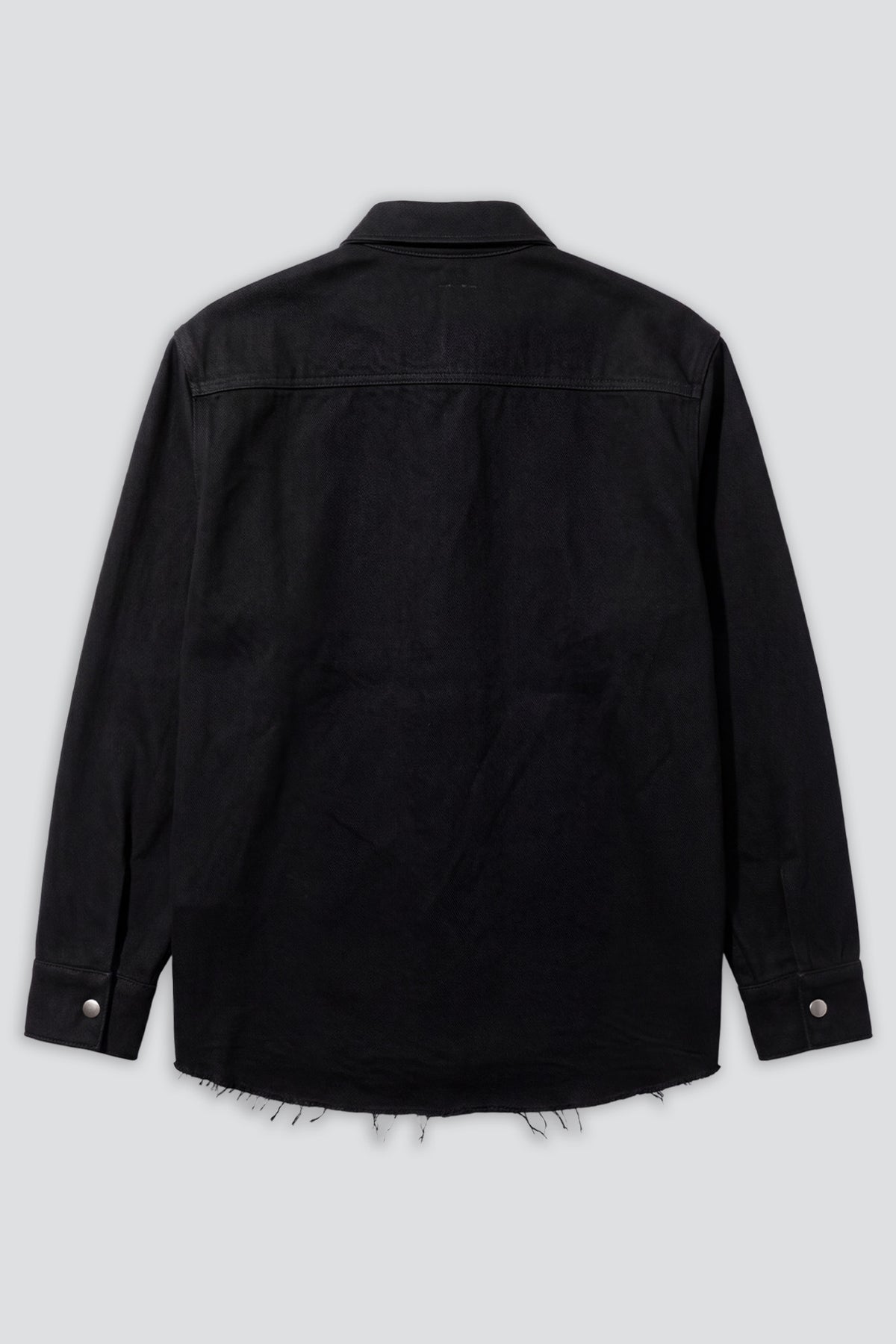 Overdye Black Loose Snap Shirt