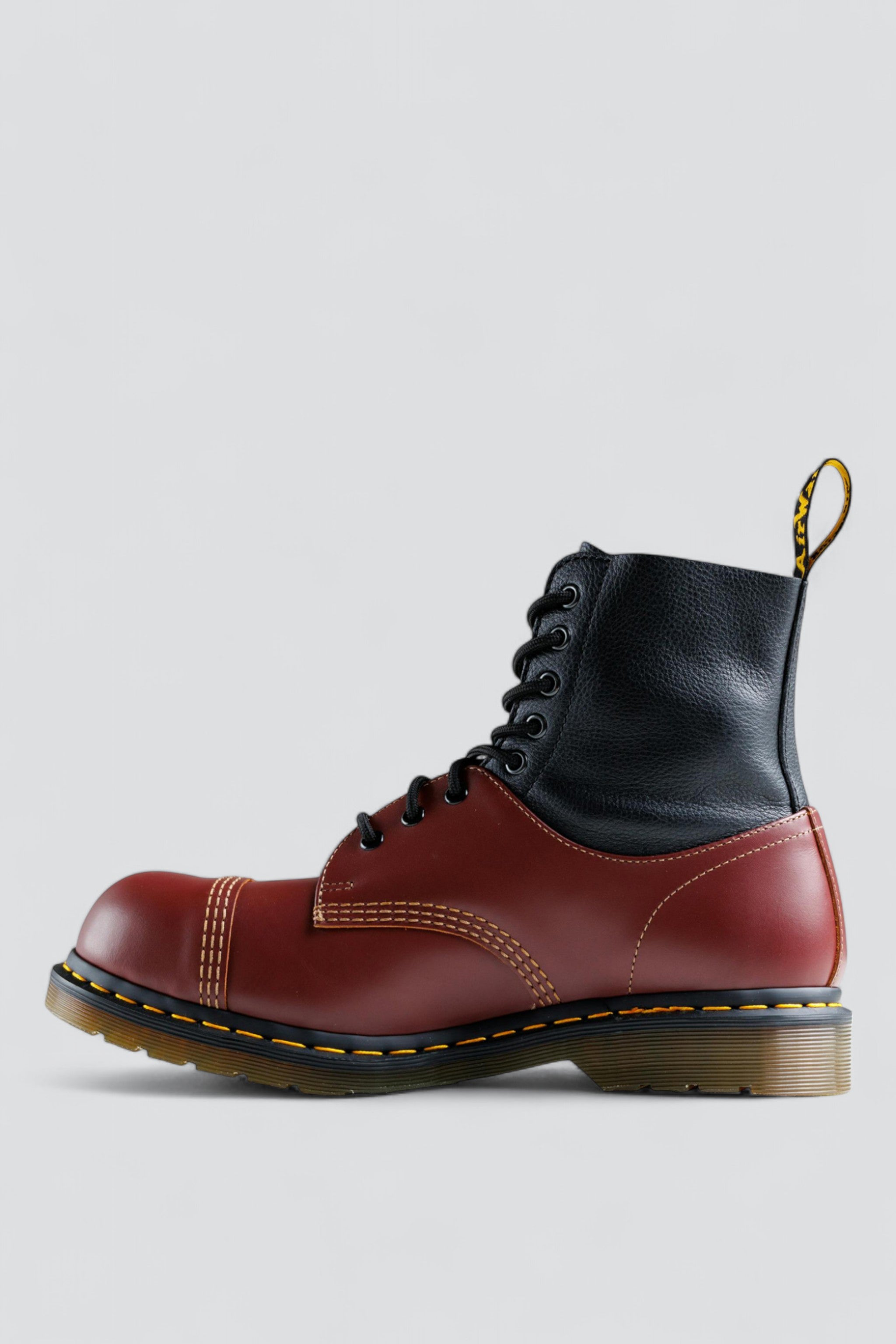 Oxblood Red/Black MM6 x Dr. Martens 1460 Twisted and Reimagined Boot