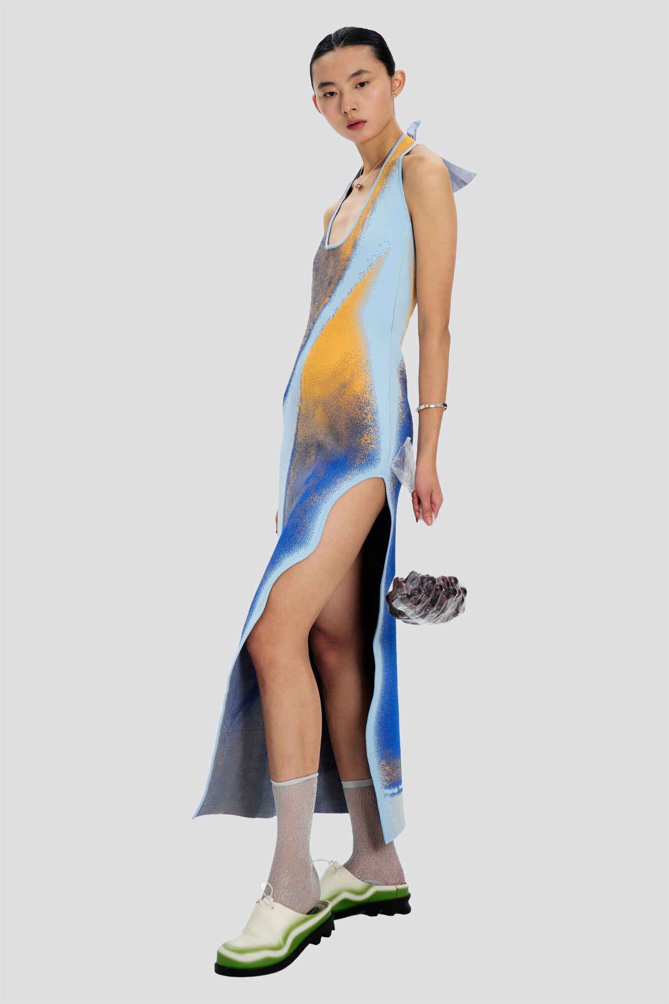 Blueberry Noah Halter Neck Long Dress