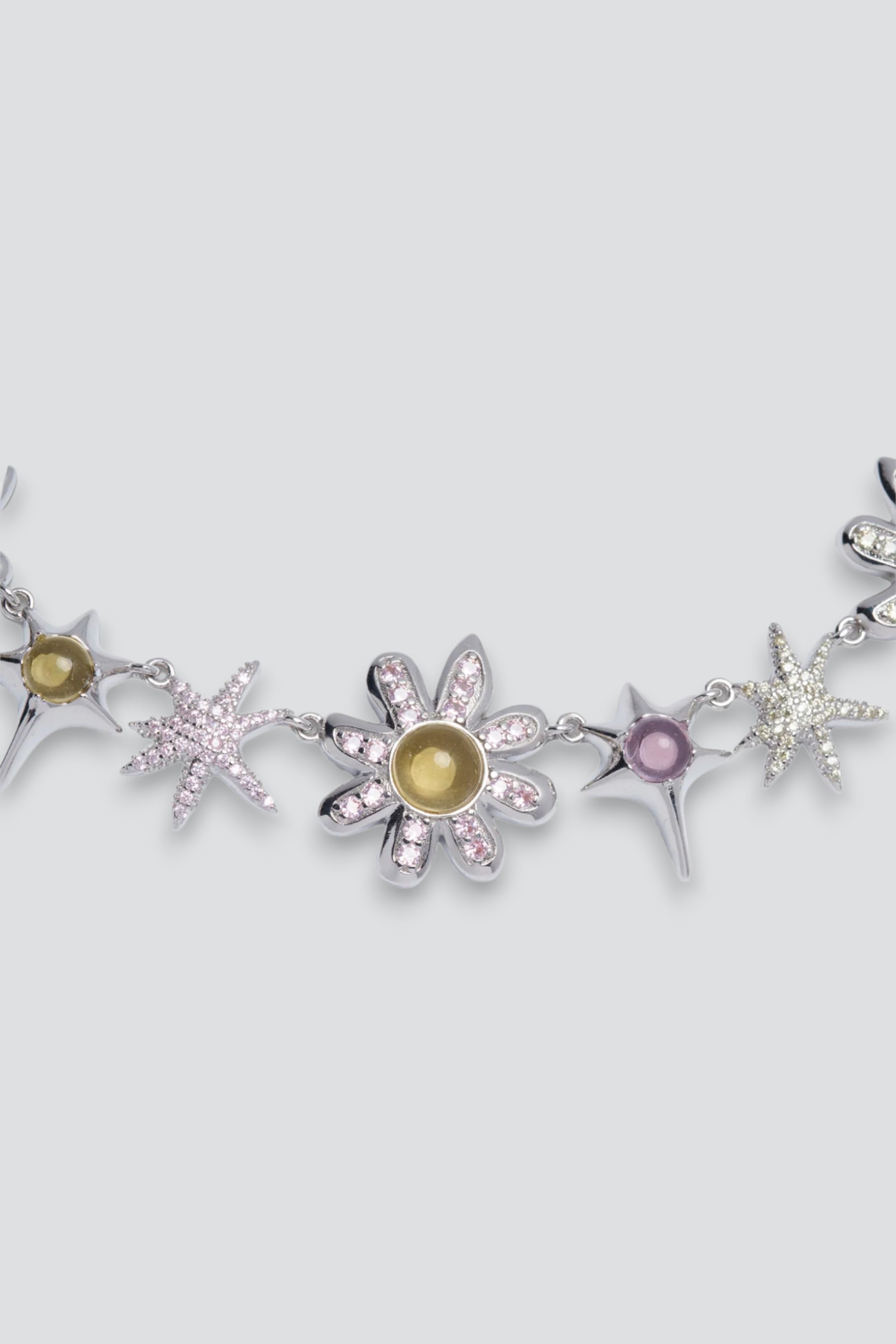 Pink Olivine Meadow Necklace