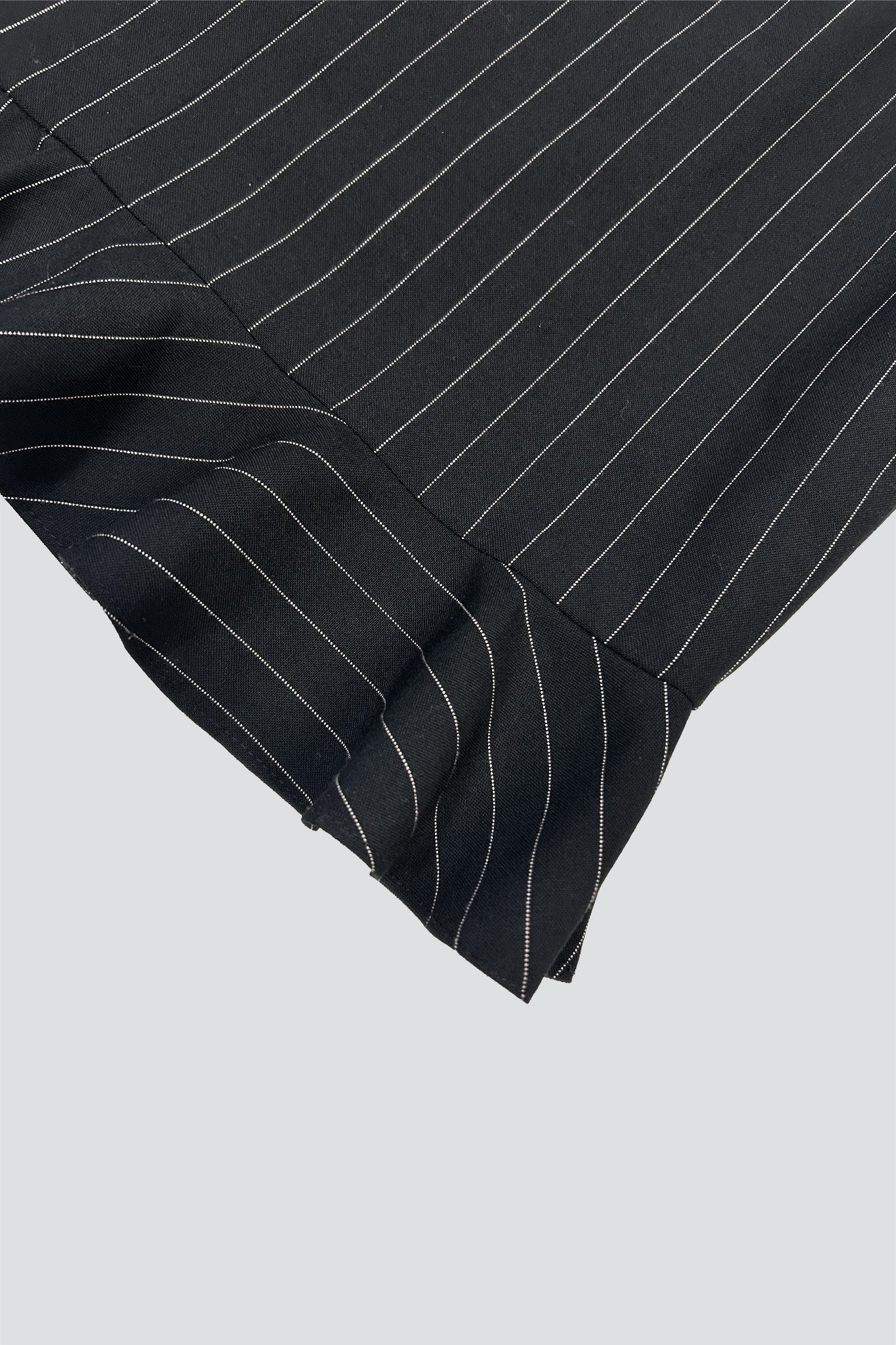Pinstripe Ruffle Hem Skirt