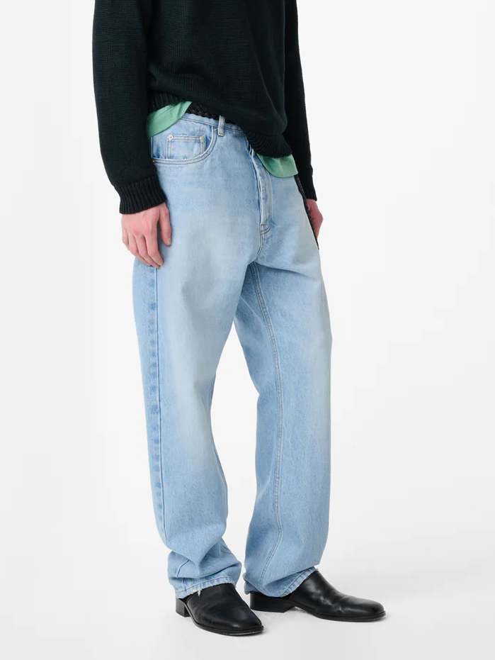 Bleached Wash Riso Denim Pant