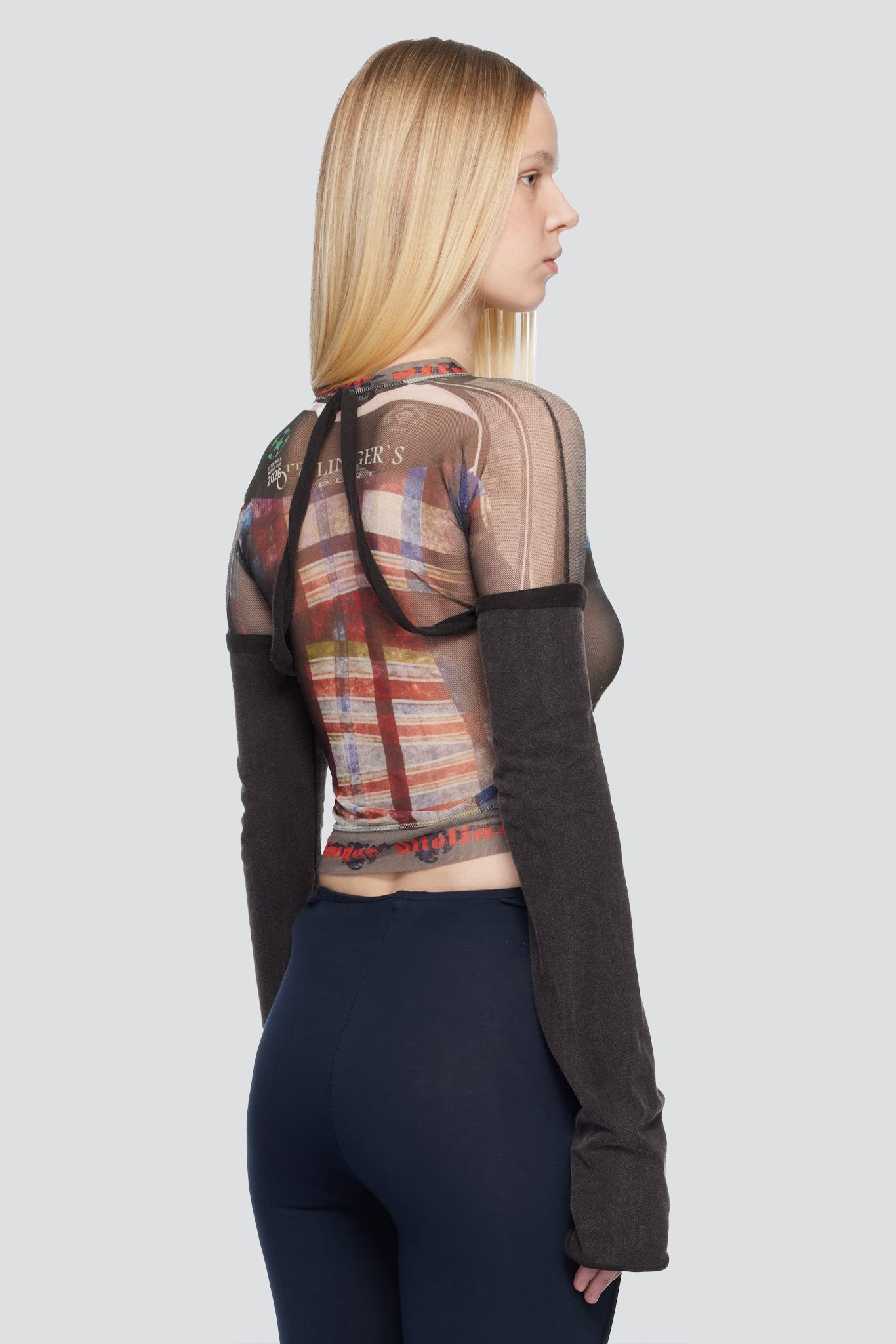 Racing Plaid Mesh Hybrid Longsleeve