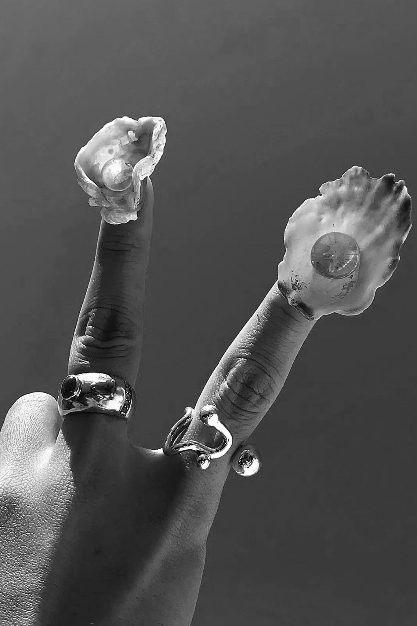 Silver Bubble Bezel Ring